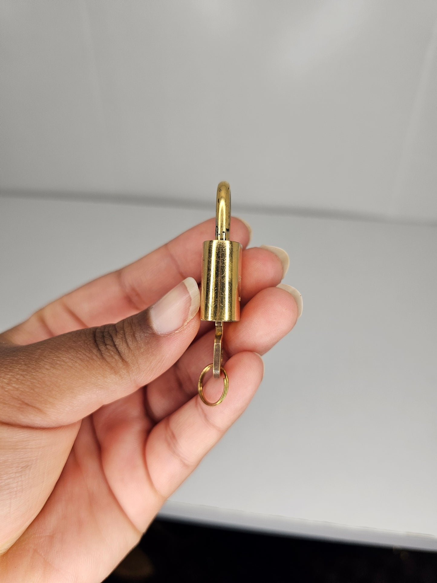 Louis Vuitton Gold Brass Lock and Key #300