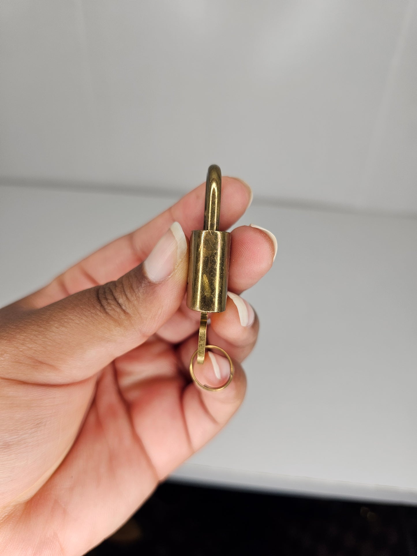Louis Vuitton Gold Brass Lock and Key #323