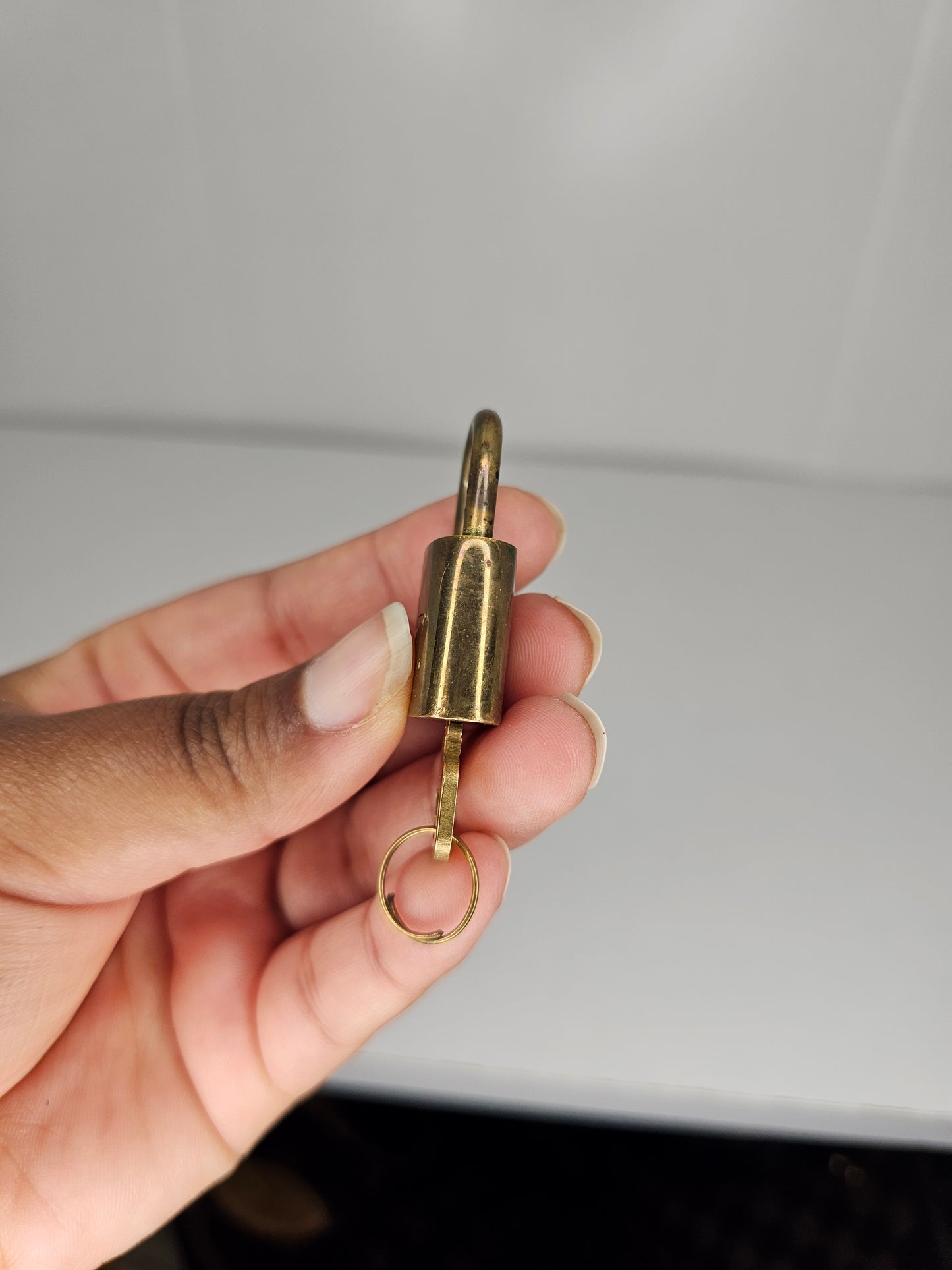 Louis Vuitton Gold Brass Lock and Key #323