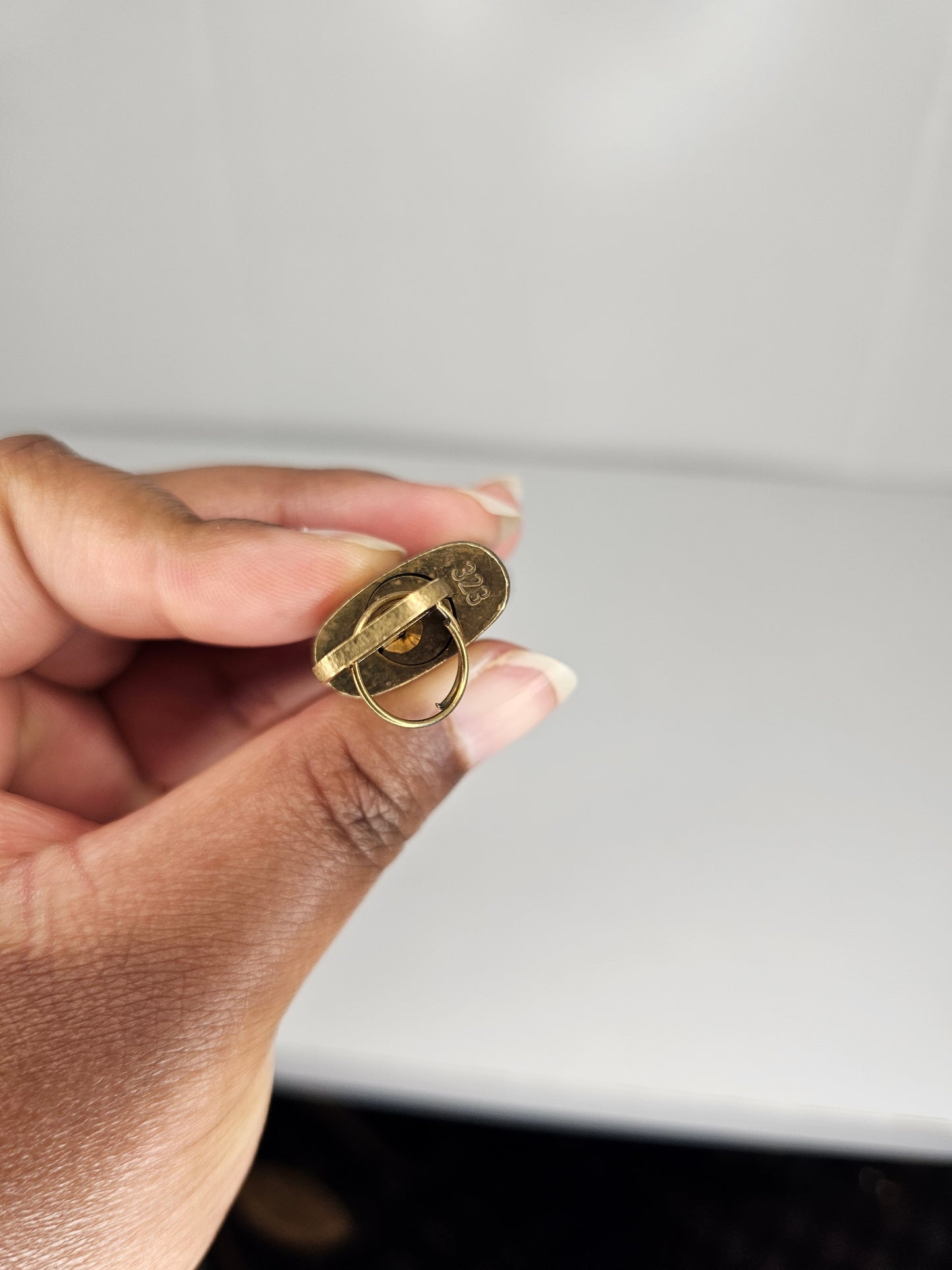 Louis Vuitton Gold Brass Lock and Key #323