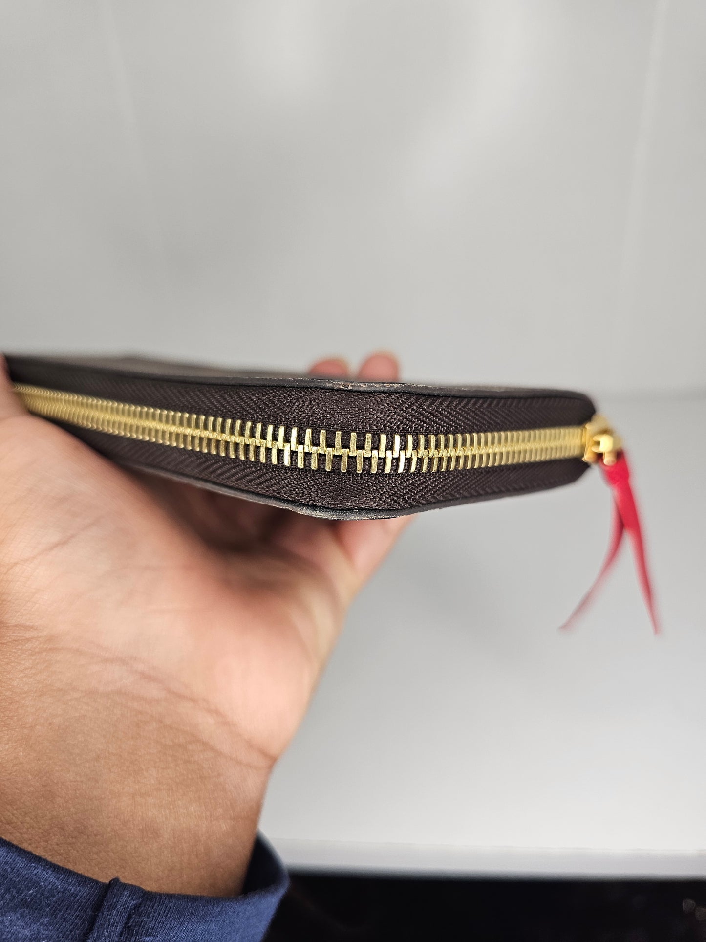 Louis Vuitton Damier Ebene Red Clemence Wallet 💾