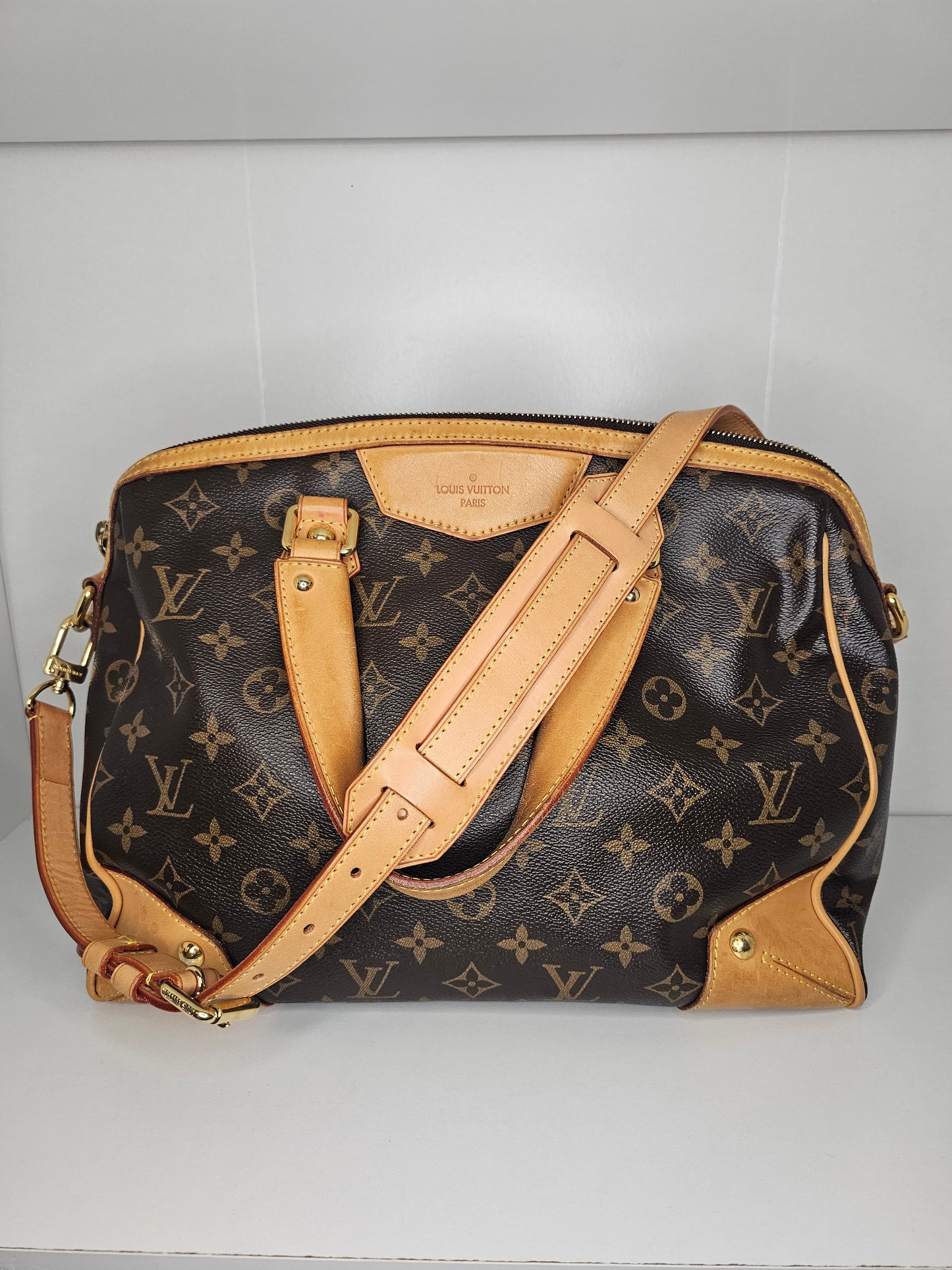 Louis Vuitton Retiro NM PM Shoulder Bag MB0142 (Leather Trim Repaired / Painted)
