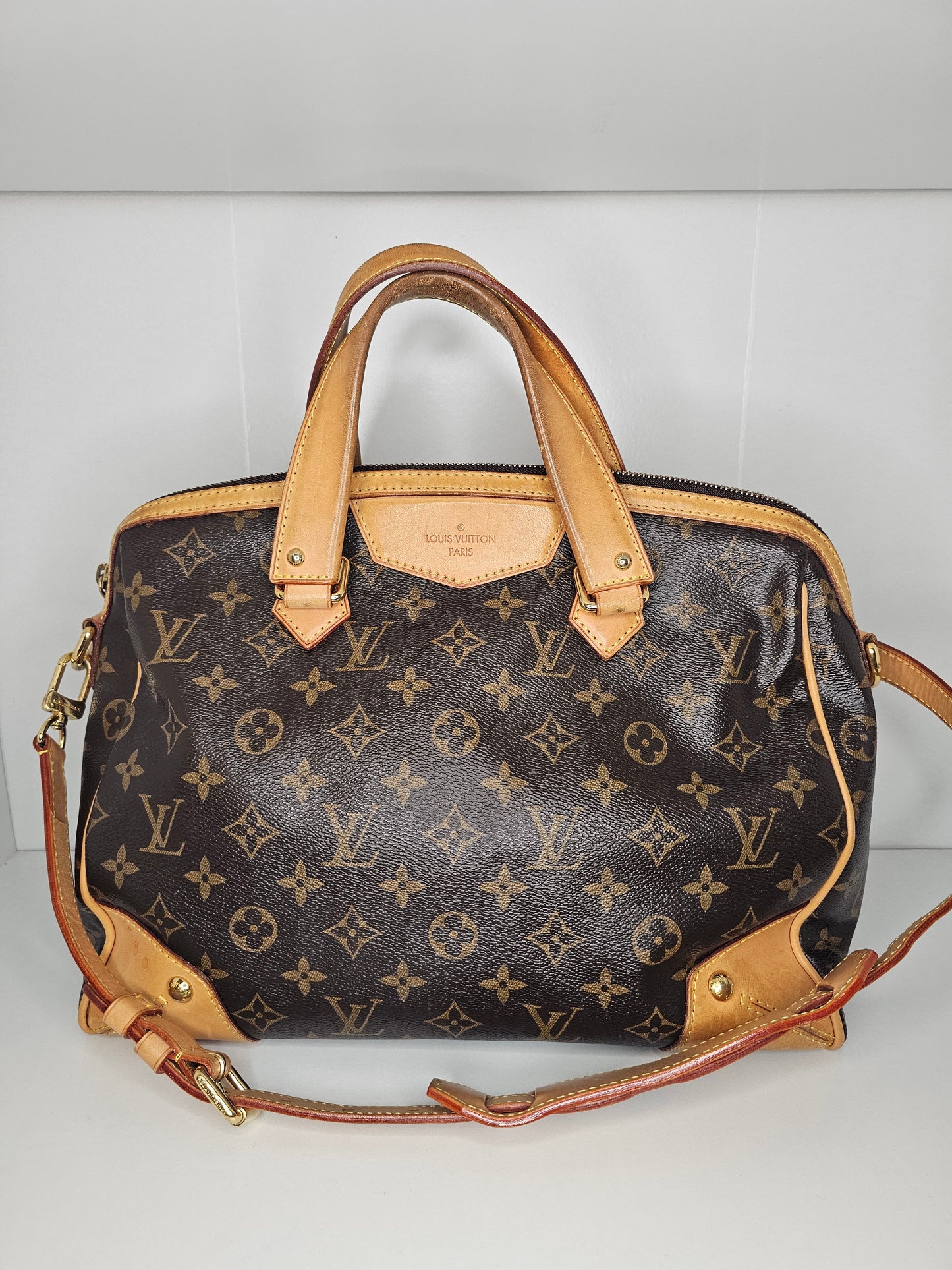 Louis Vuitton Retiro NM PM Shoulder Bag MB0142 (Leather Trim Repaired / Painted)