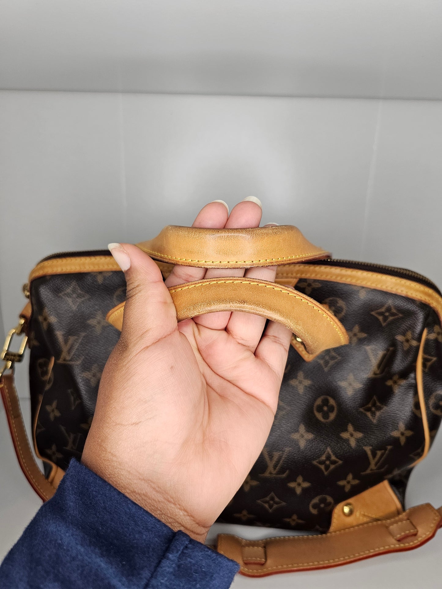 Louis Vuitton Retiro NM PM Shoulder Bag MB0142 (Leather Trim Repaired / Painted)