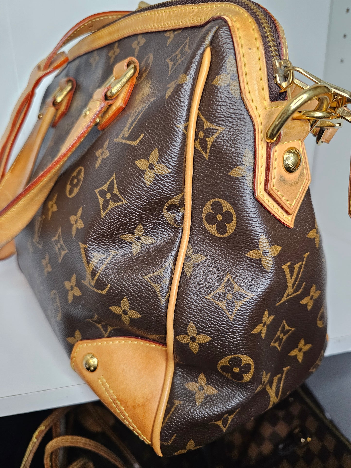 Louis Vuitton Retiro NM PM Shoulder Bag MB0142 (Leather Trim Repaired / Painted)