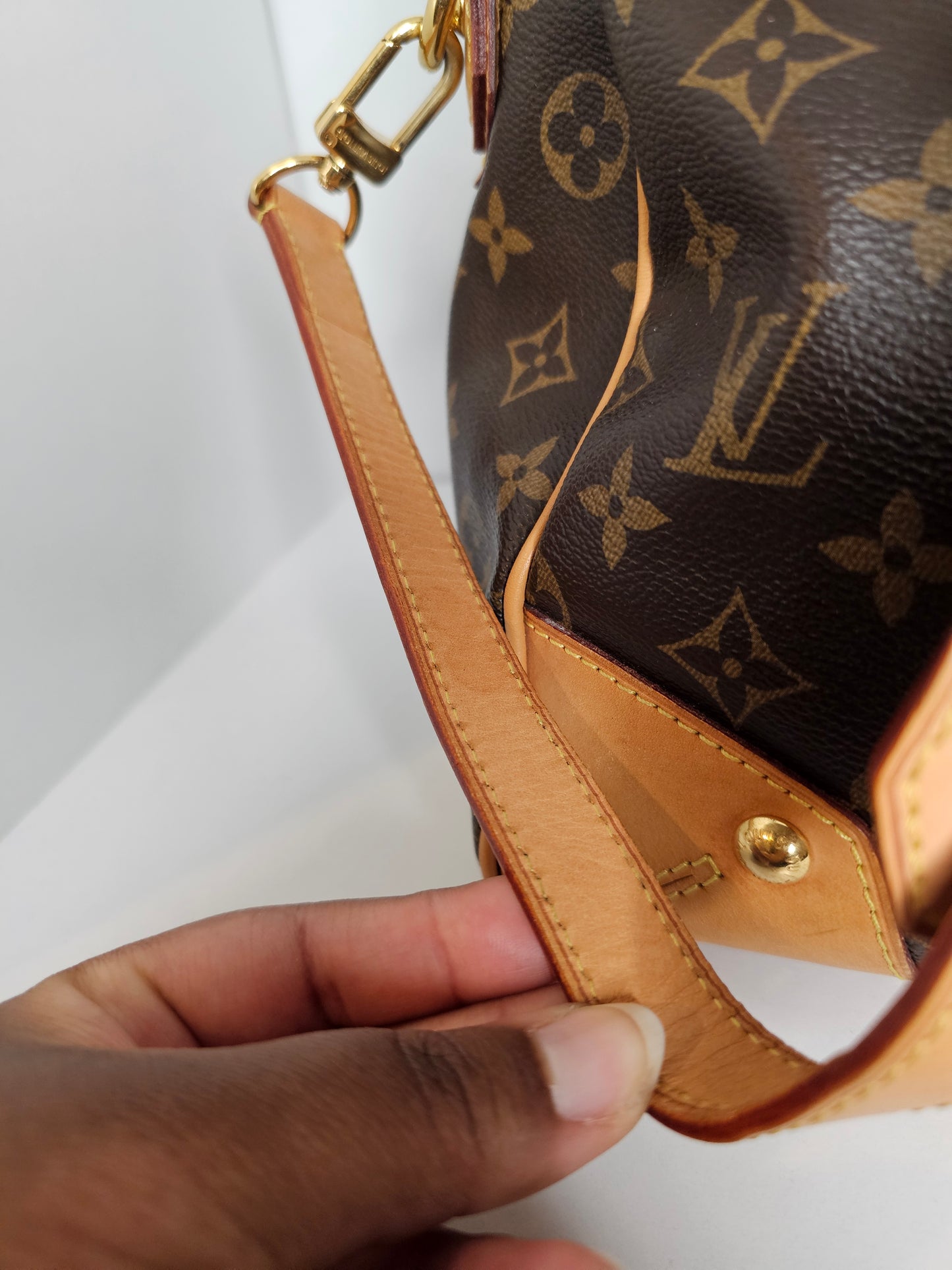 Louis Vuitton Retiro NM PM Shoulder Bag MB0142 (Leather Trim Repaired / Painted)