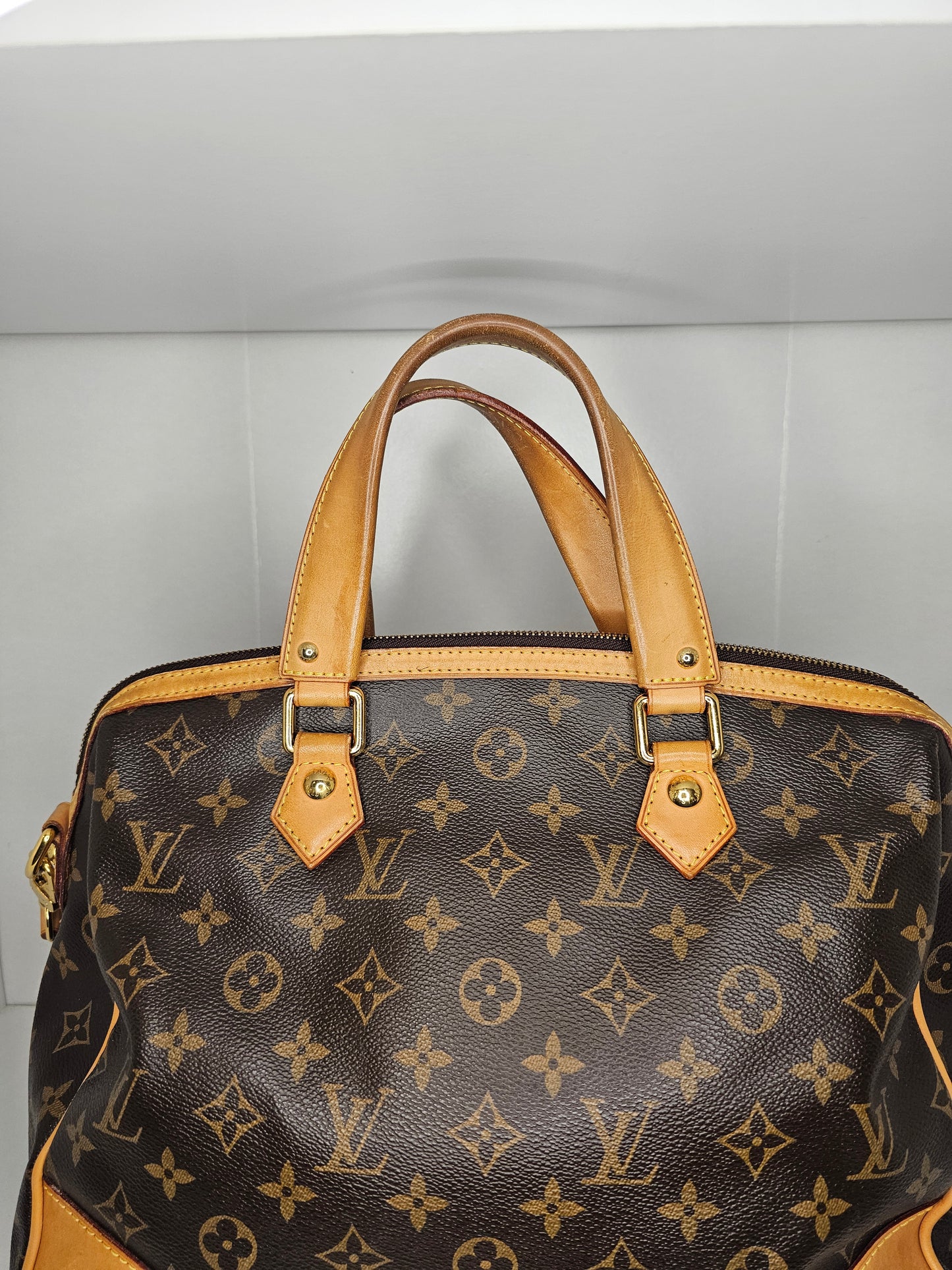 Louis Vuitton Retiro NM PM Shoulder Bag MB0142 (Leather Trim Repaired / Painted)