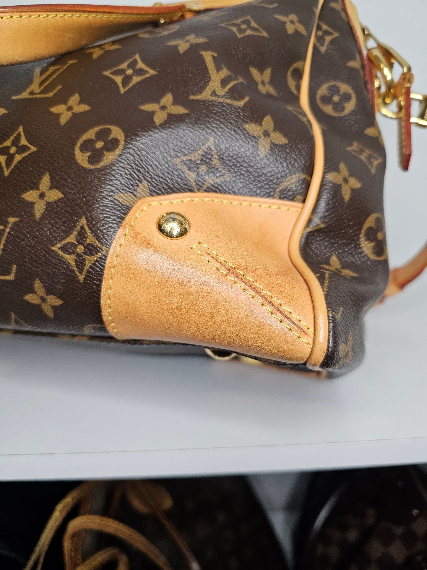 Louis Vuitton Retiro NM PM Shoulder Bag MB0142 (Leather Trim Repaired / Painted)