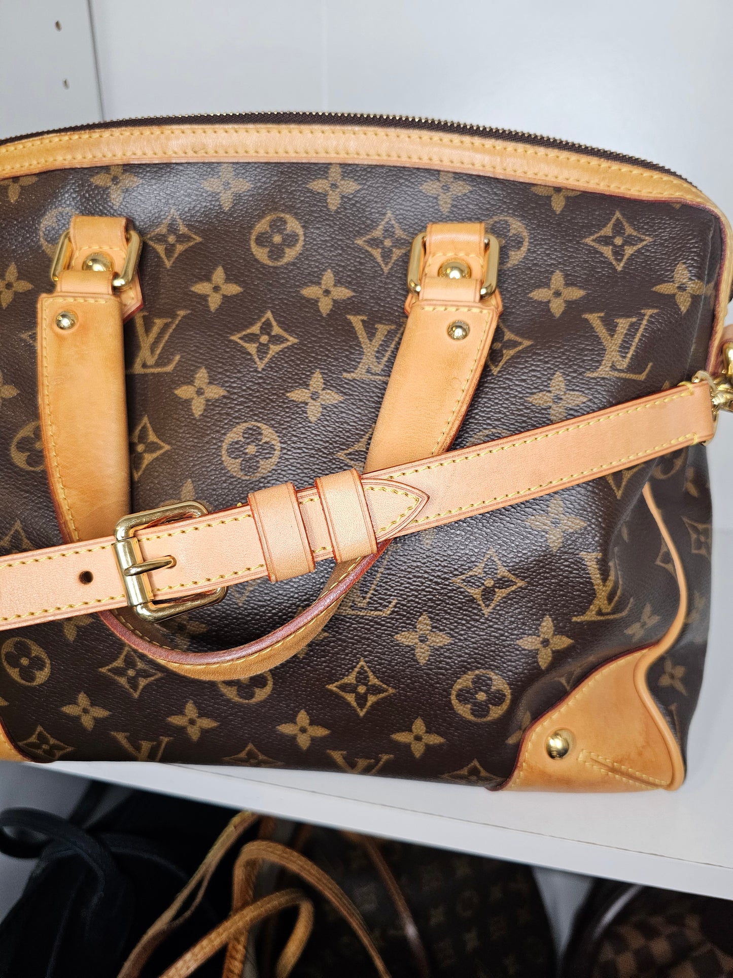 Louis Vuitton Retiro NM PM Shoulder Bag MB0142 (Leather Trim Repaired / Painted)