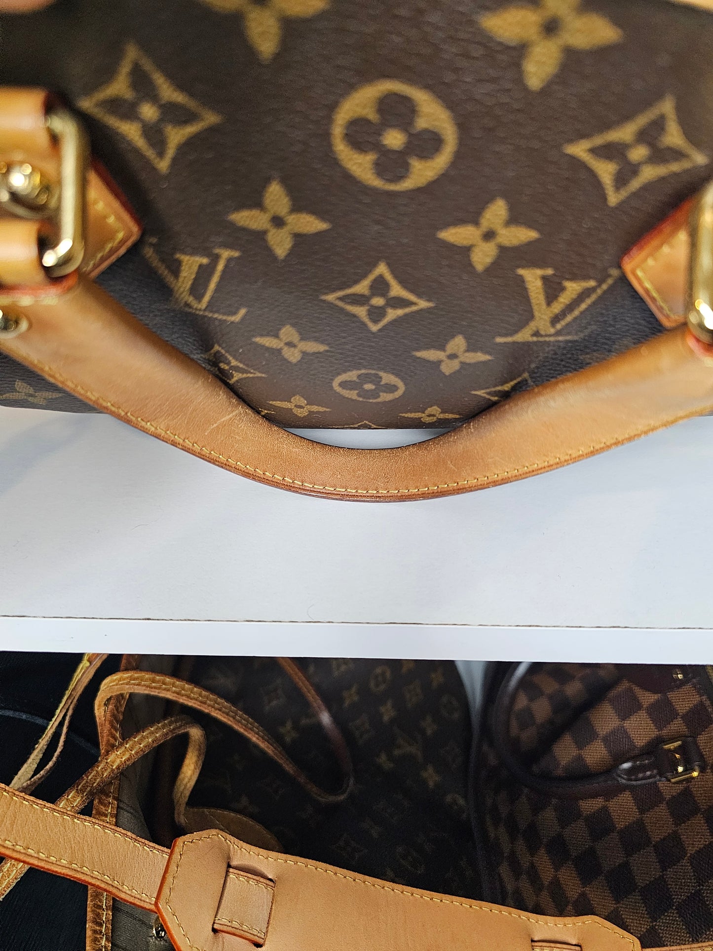 Louis Vuitton Retiro NM PM Shoulder Bag MB0142 (Leather Trim Repaired / Painted)