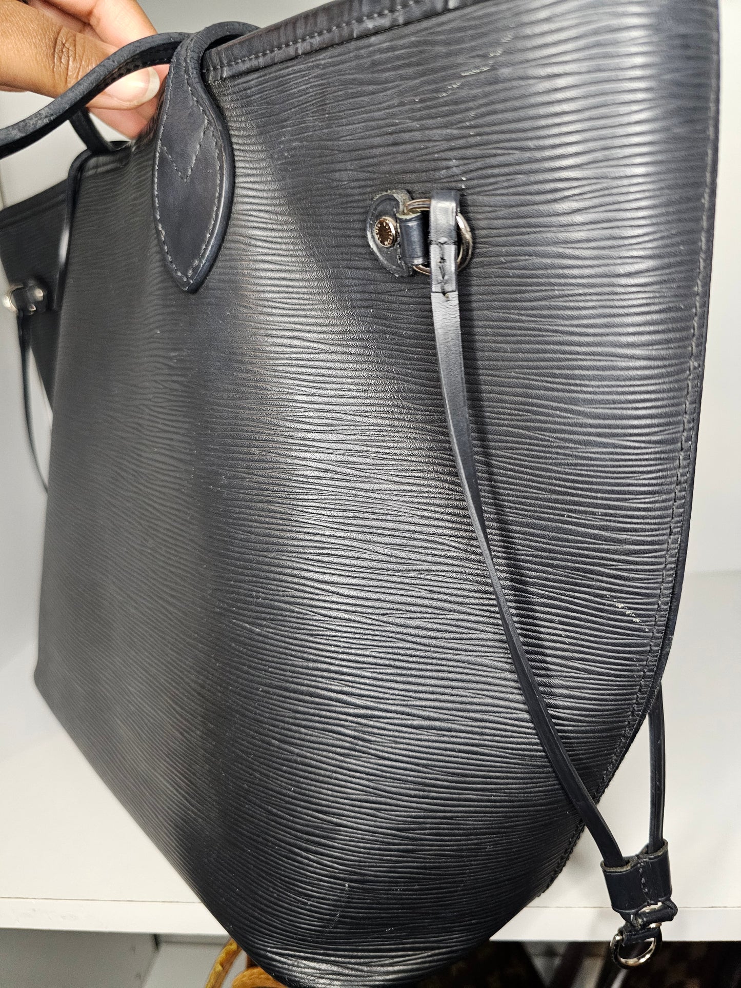 Louis Vuitton Black Epi Neverfull MM & Pochette UB0148
