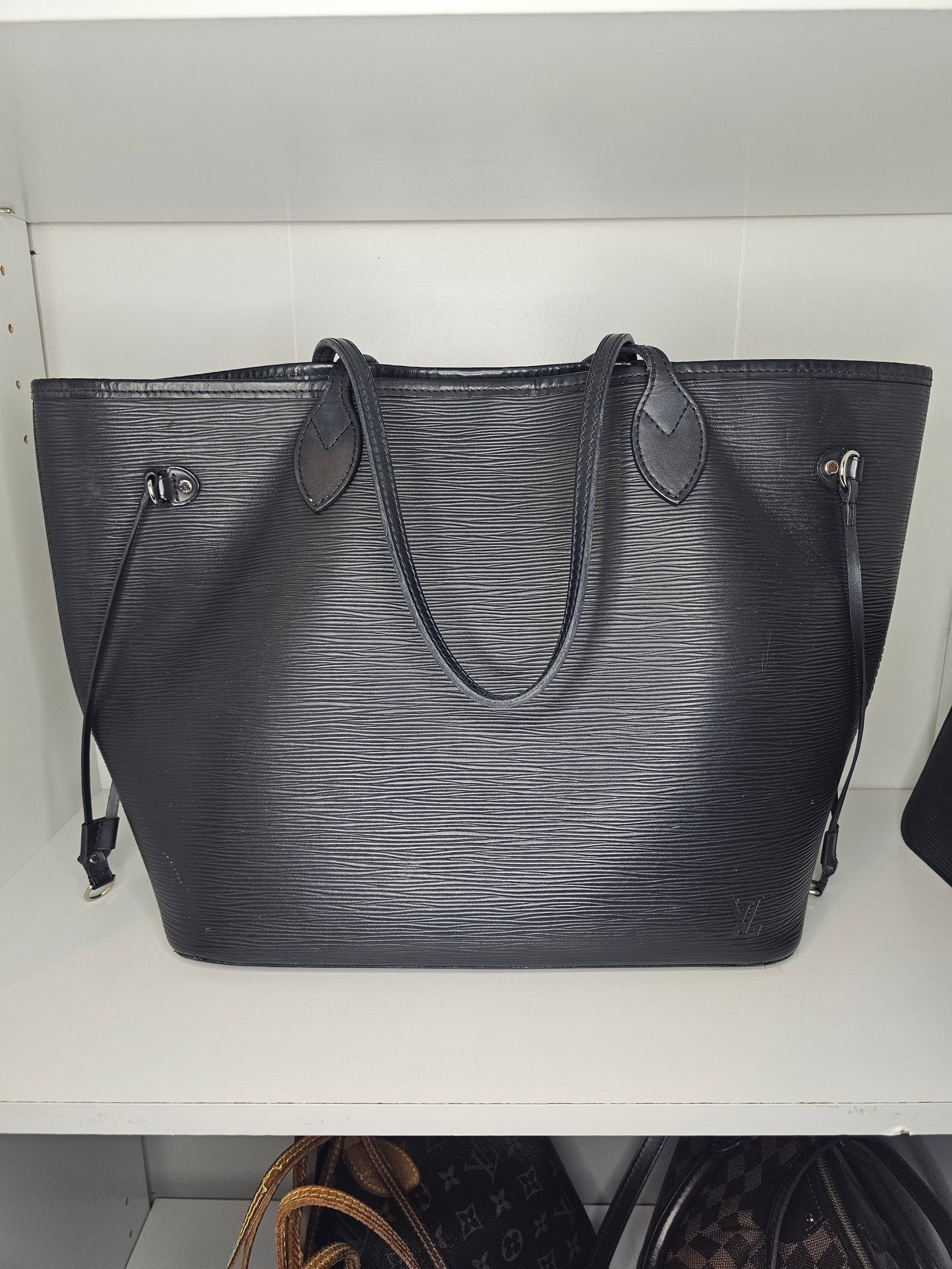 Louis Vuitton Black Epi Neverfull MM & Pochette UB0148