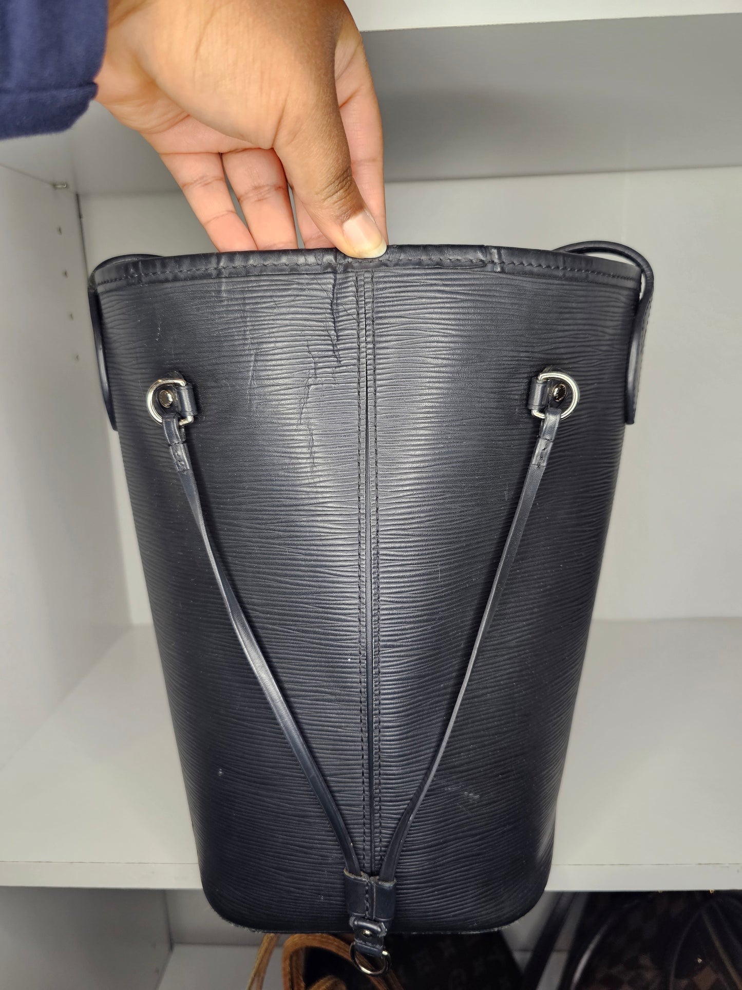 Louis Vuitton Black Epi Neverfull MM & Pochette UB0148