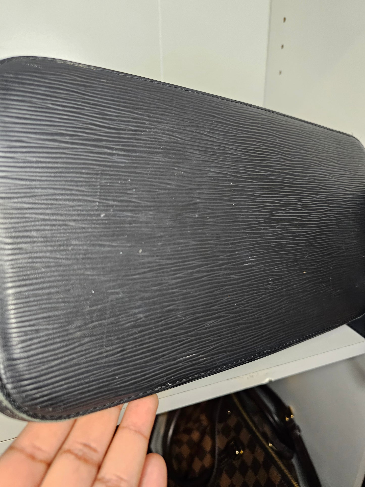 Louis Vuitton Black Epi Neverfull MM & Pochette UB0148