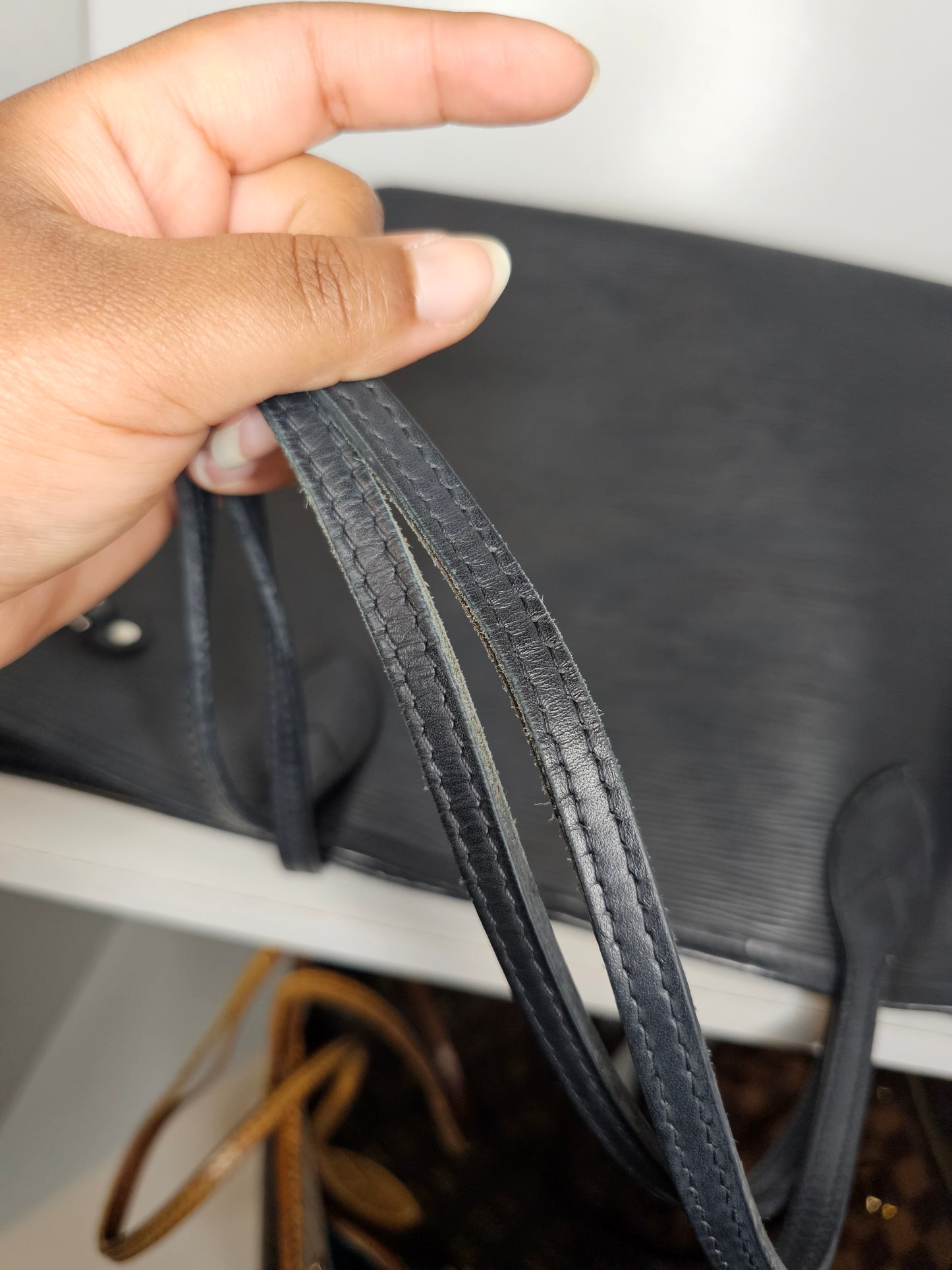 Louis Vuitton Black Epi Neverfull MM & Pochette UB0148
