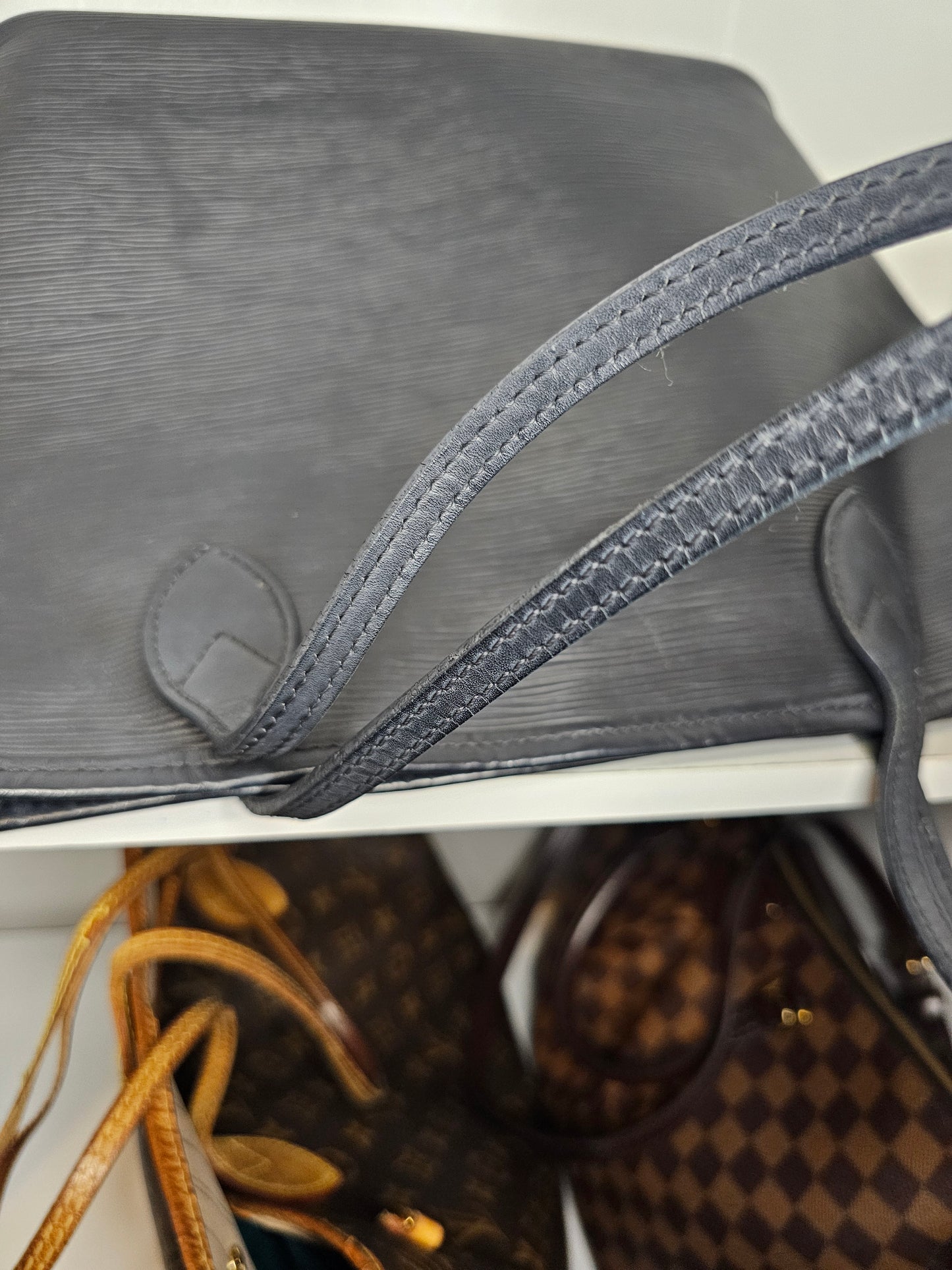 Louis Vuitton Black Epi Neverfull MM & Pochette UB0148
