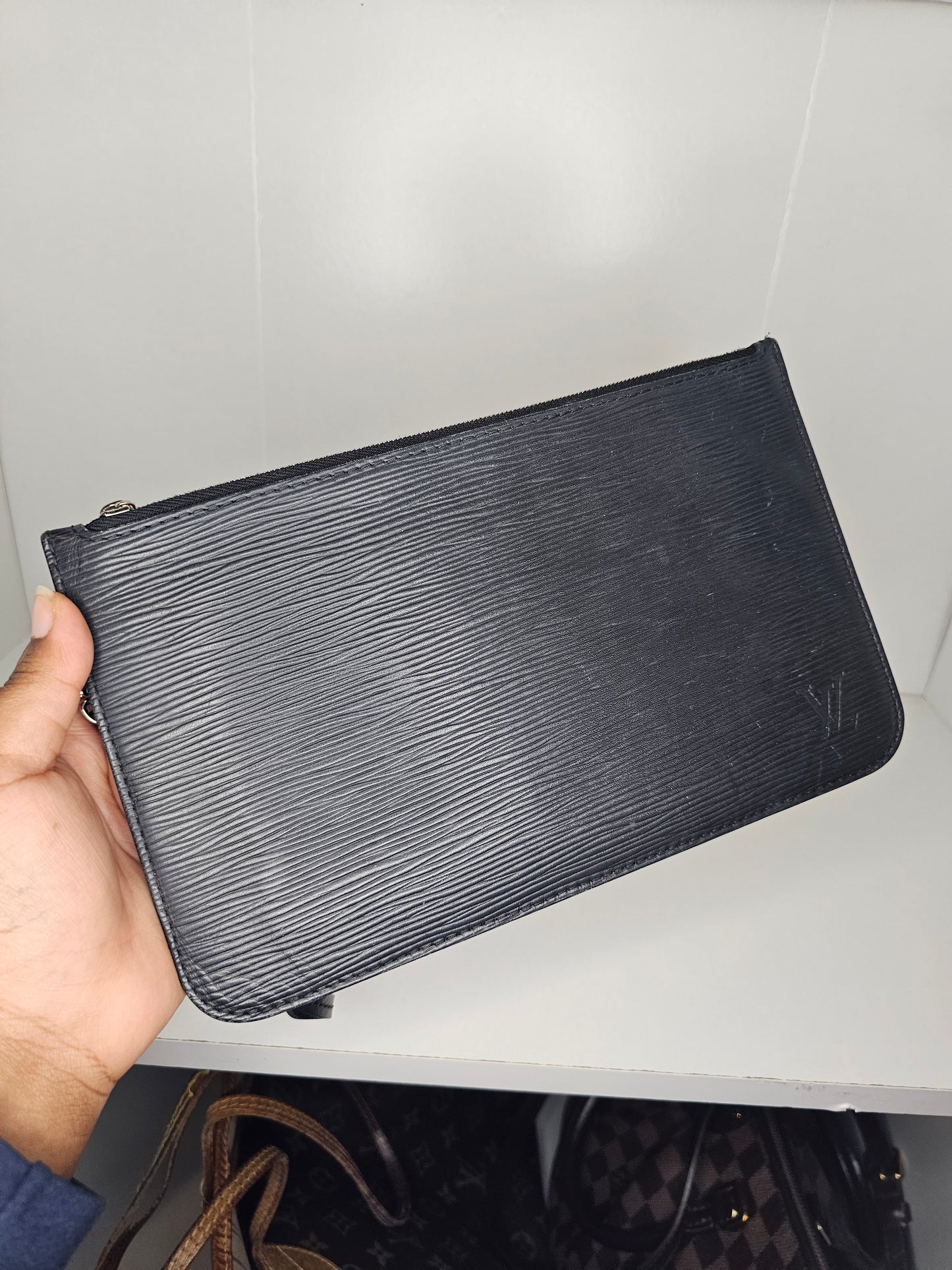 Louis Vuitton Black Epi Neverfull MM & Pochette UB0148