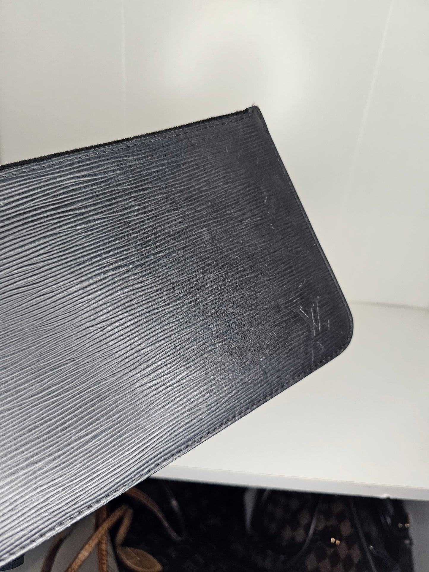 Louis Vuitton Black Epi Neverfull MM & Pochette UB0148