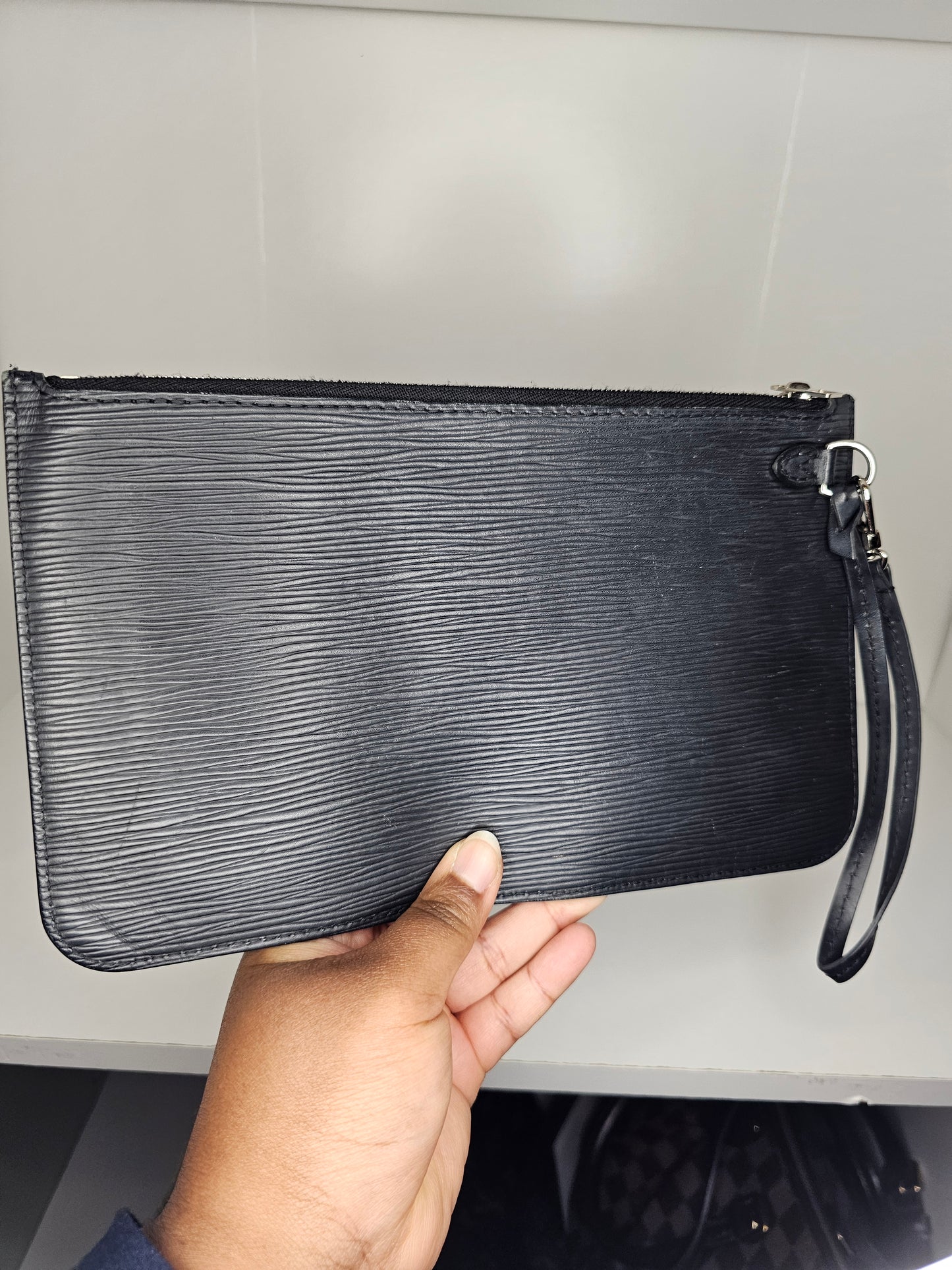 Louis Vuitton Black Epi Neverfull MM & Pochette UB0148