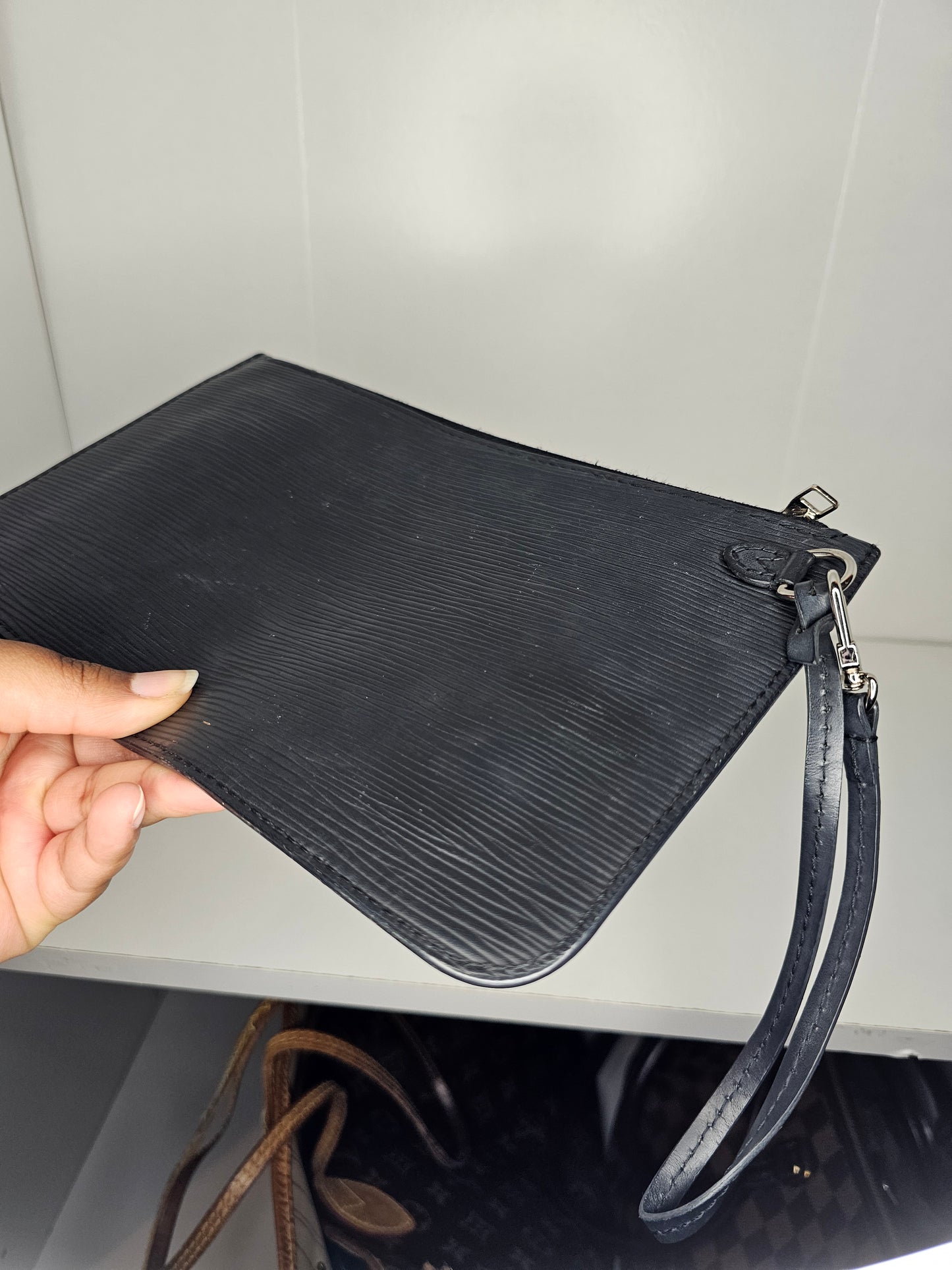 Louis Vuitton Black Epi Neverfull MM & Pochette UB0148