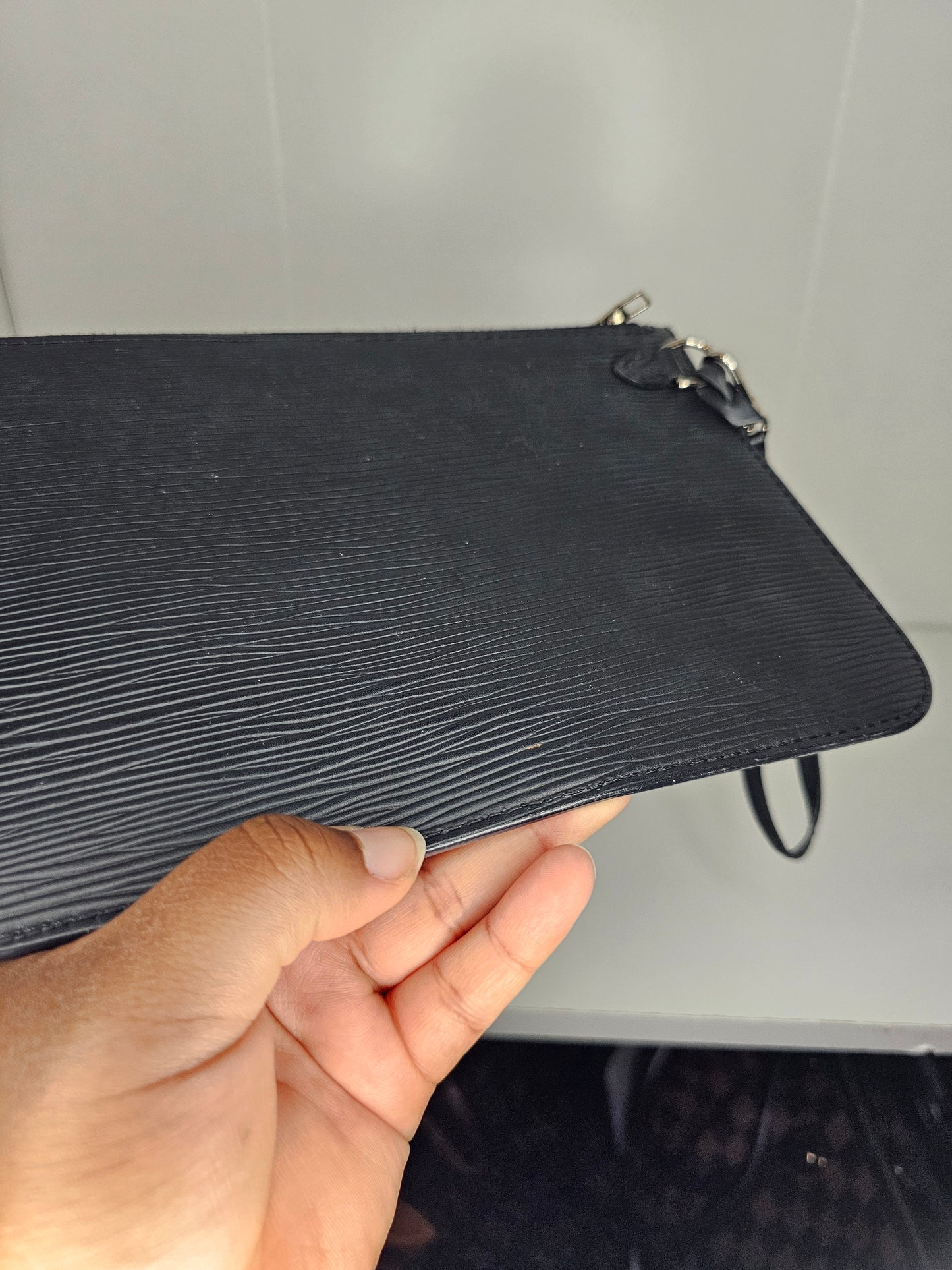 Louis Vuitton Black Epi Neverfull MM & Pochette UB0148