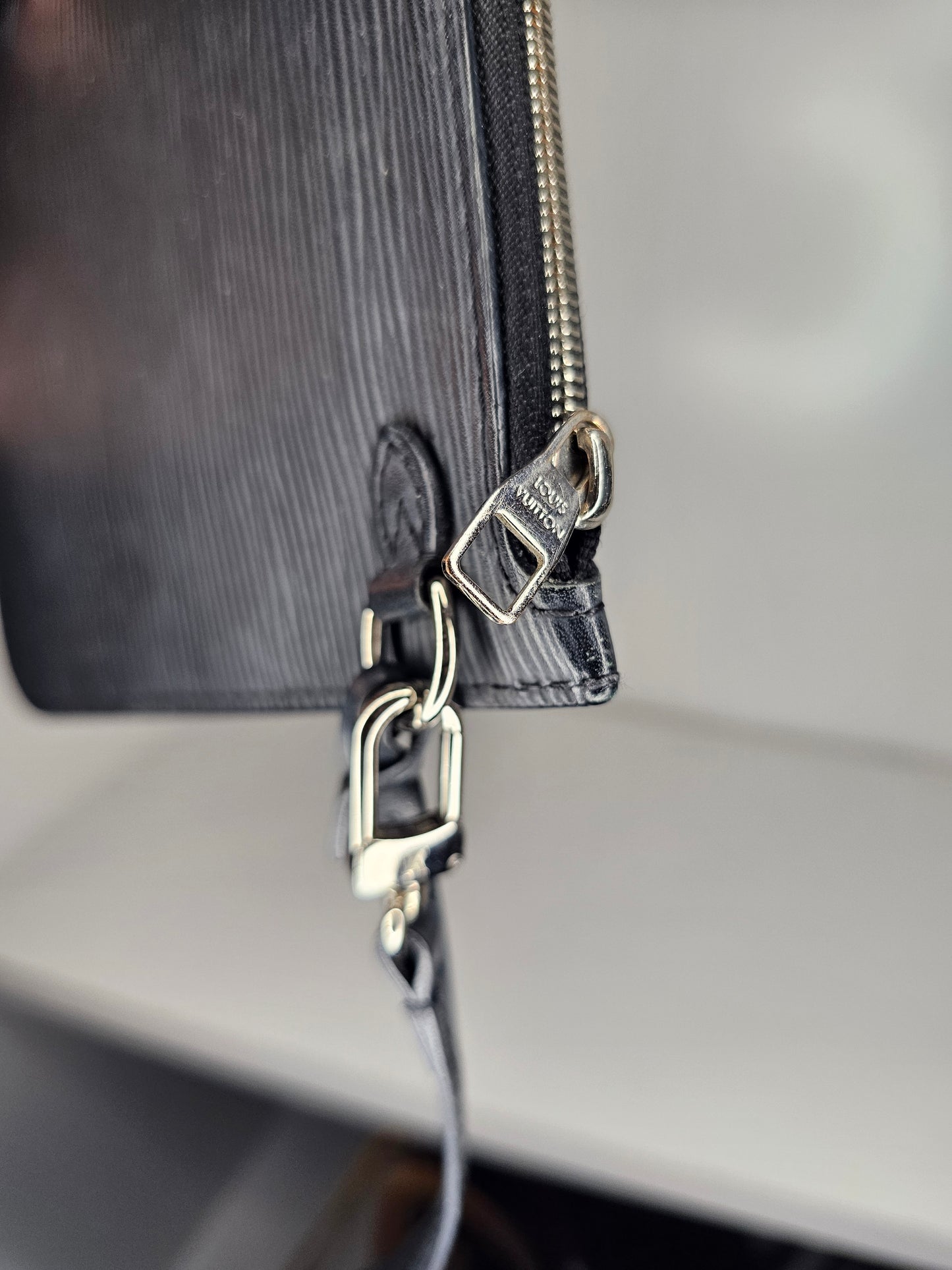 Louis Vuitton Black Epi Neverfull MM & Pochette UB0148