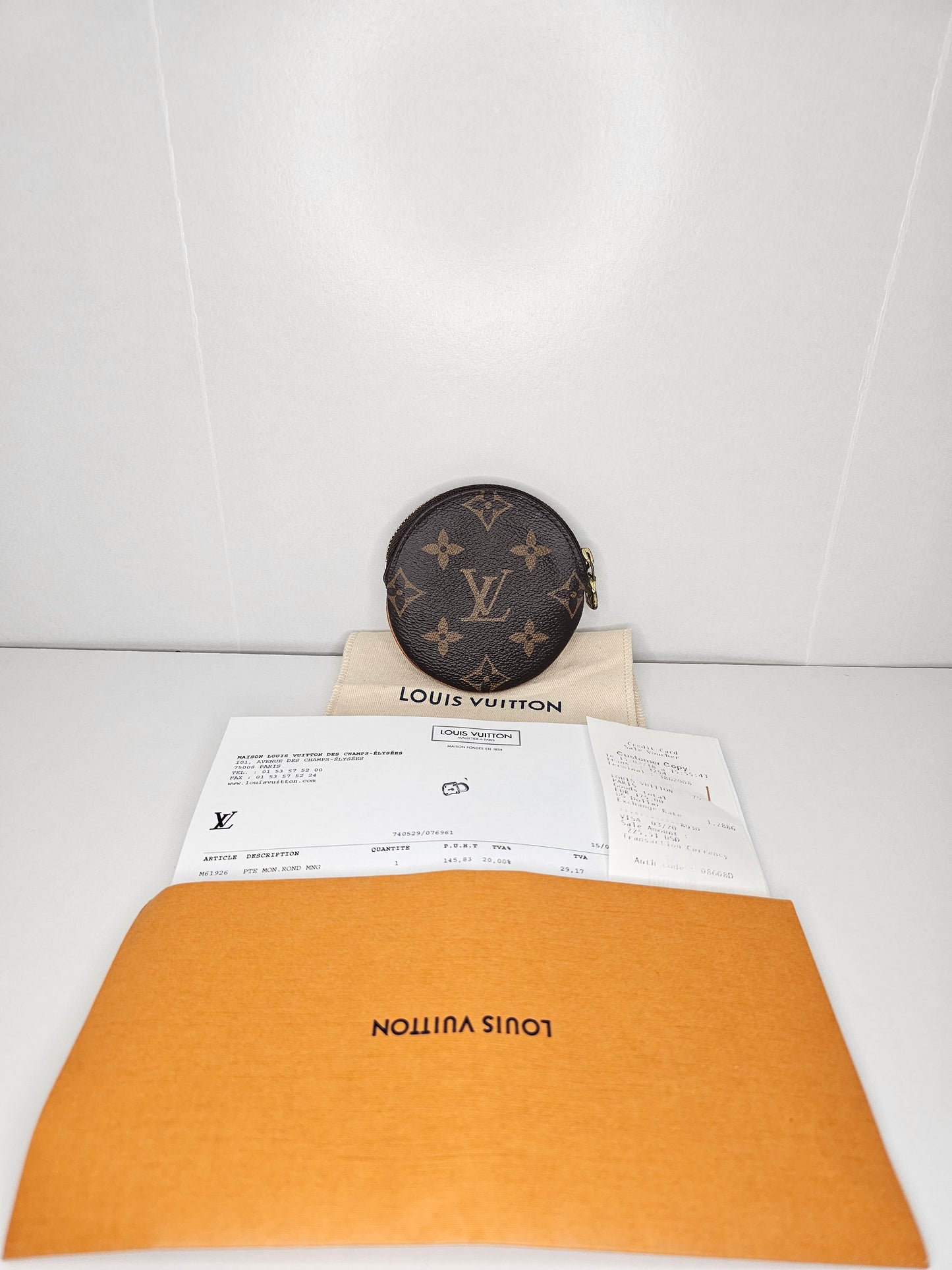Louis Vuitton Monogram Round Coin Purse TA0178
