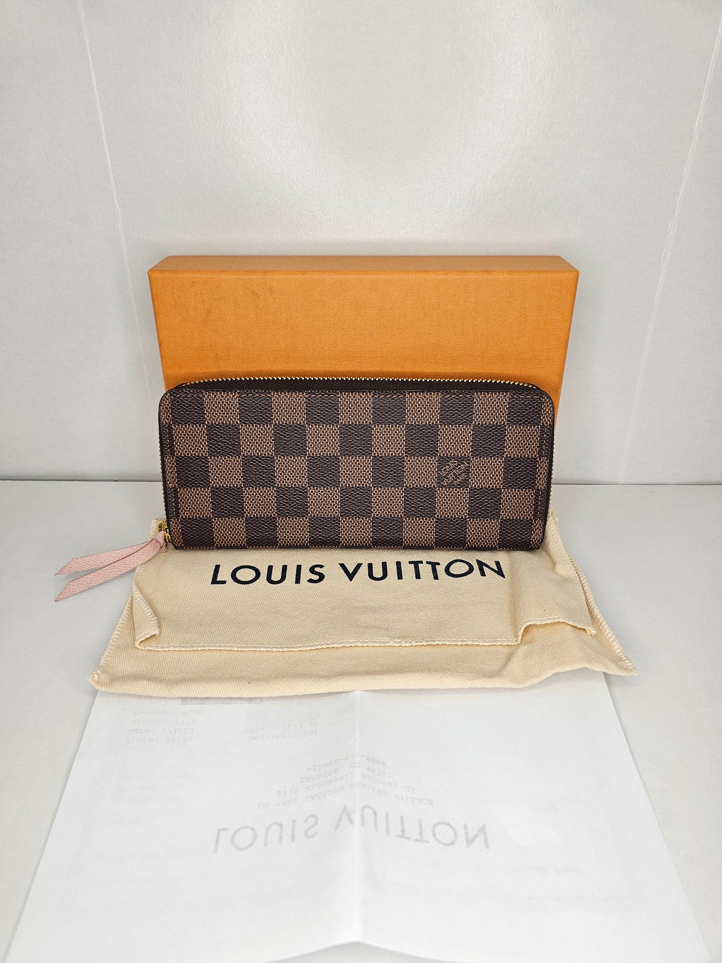 Louis Vuitton Pink Damier Ebene Clemence SD4119