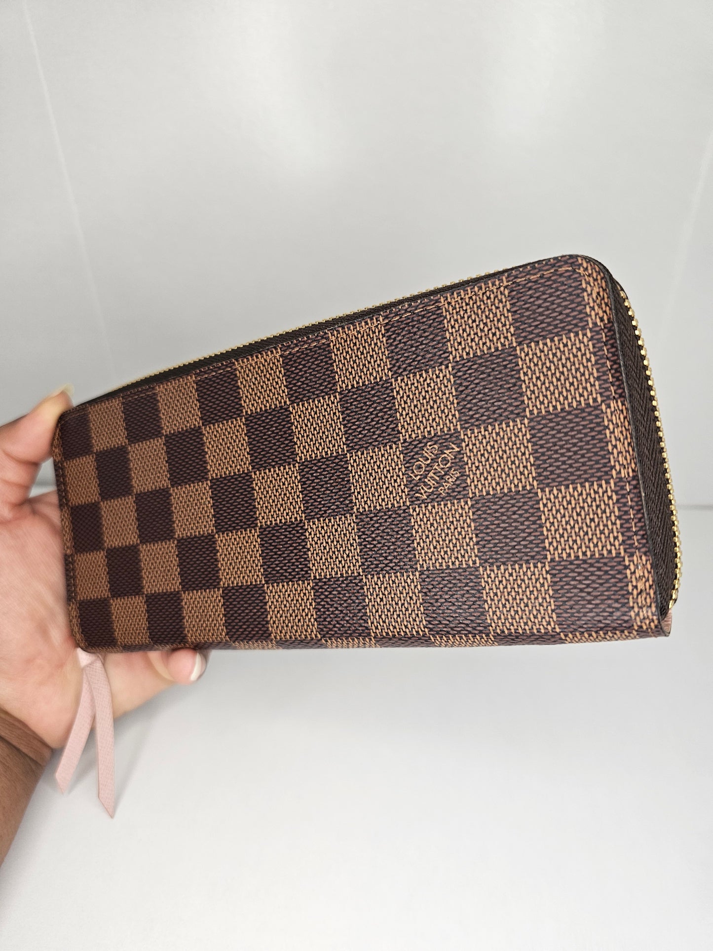 Louis Vuitton Pink Damier Ebene Clemence SD4119