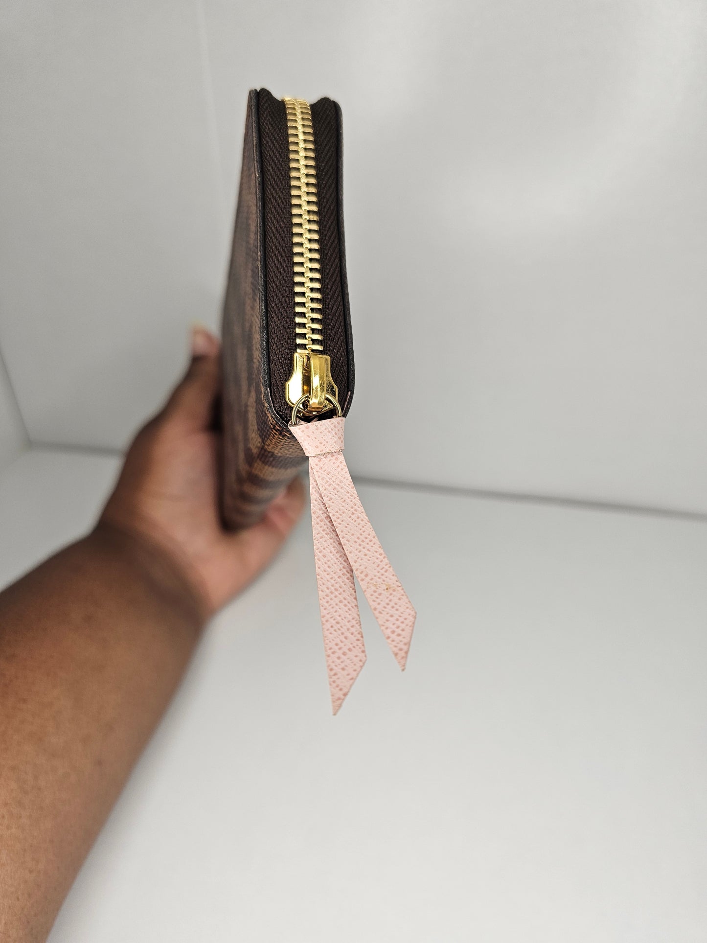 Louis Vuitton Pink Damier Ebene Clemence SD4119