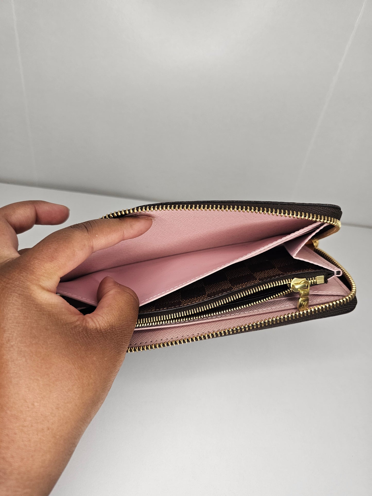 Louis Vuitton Pink Damier Ebene Clemence SD4119