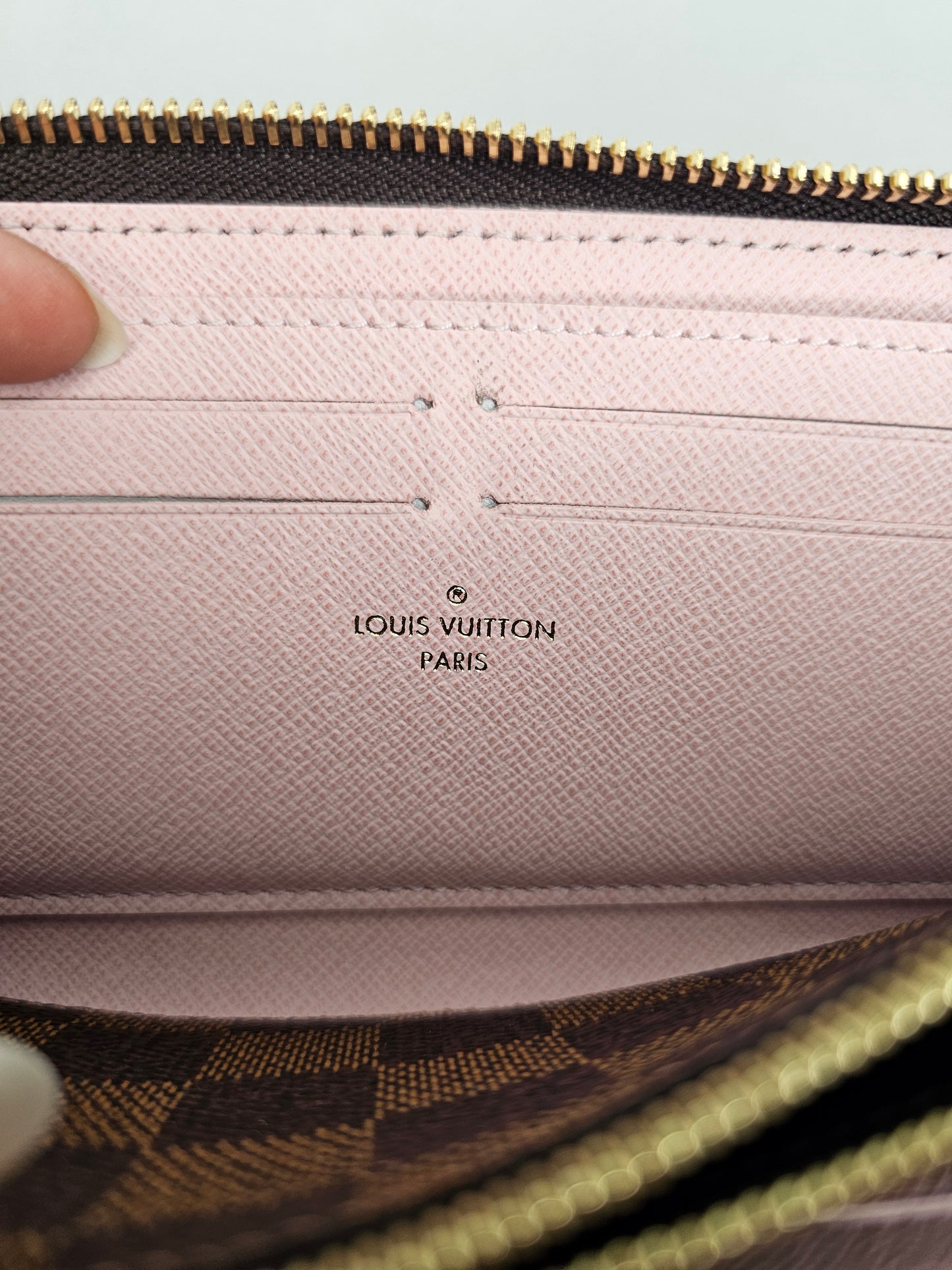 Louis Vuitton Pink Damier Ebene Clemence SD4119