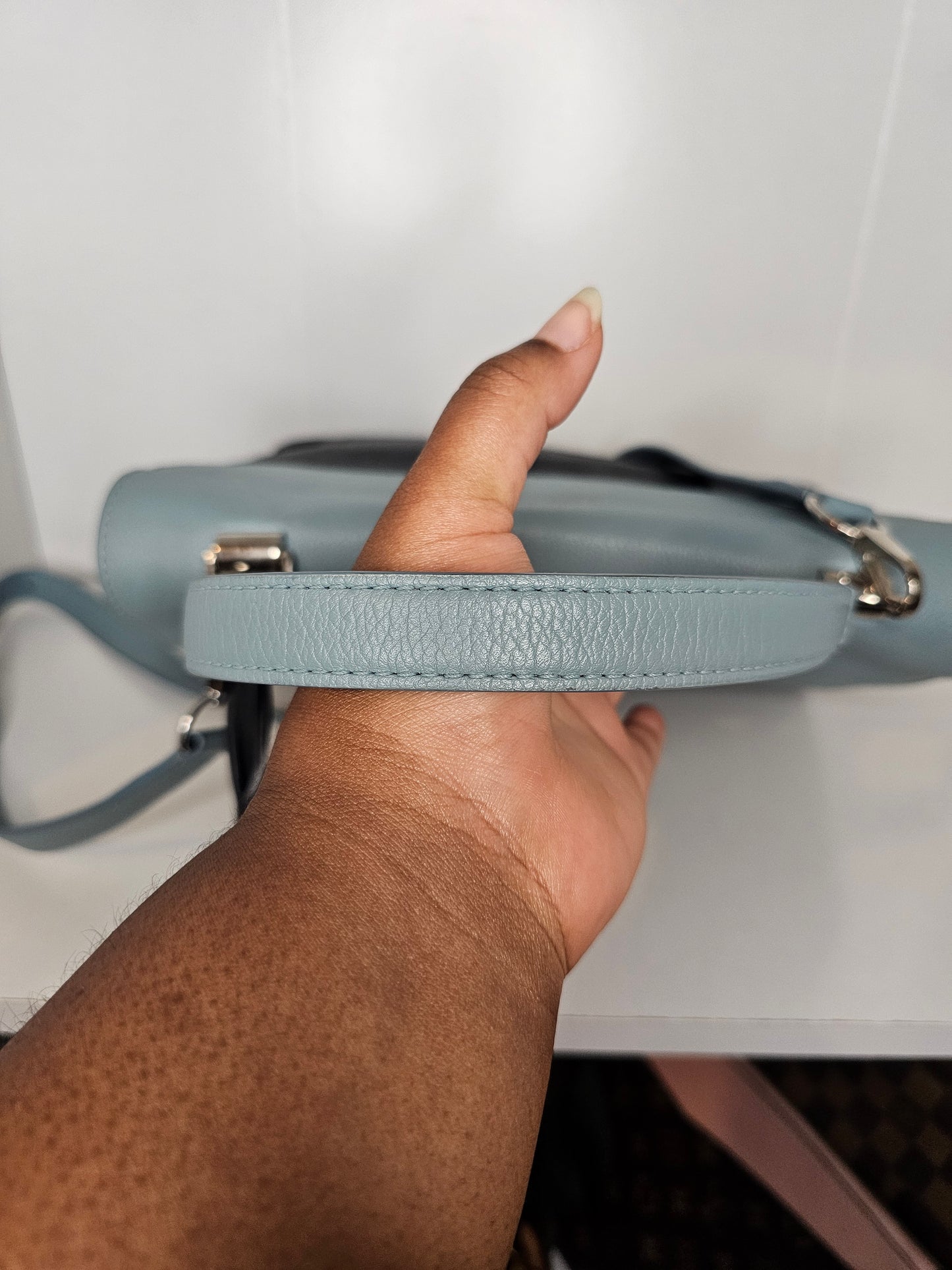 Louis Vuitton Calfskin Lockme II Blue Black Crossbody FL5106