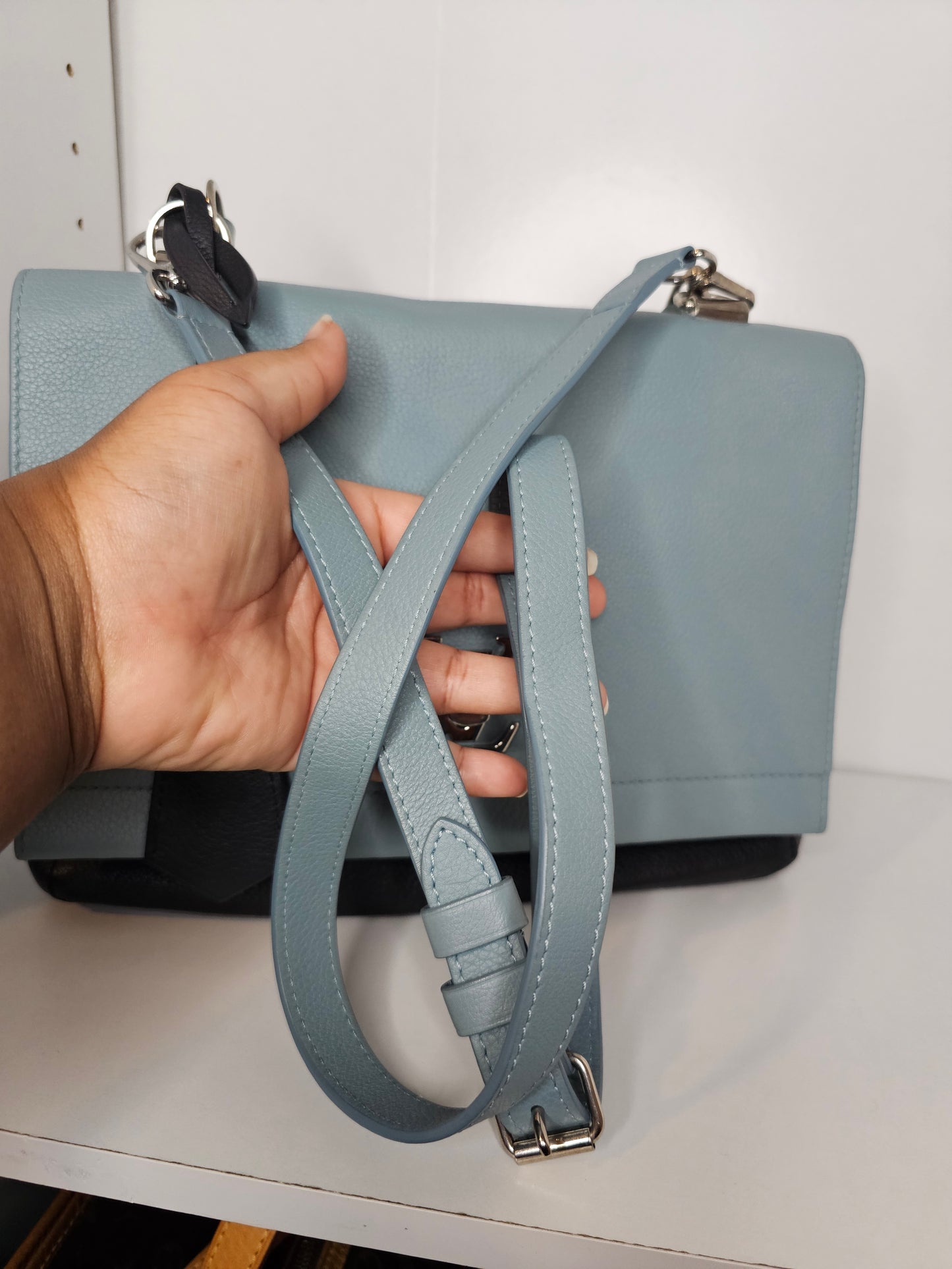 Louis Vuitton Calfskin Lockme II Blue Black Crossbody FL5106