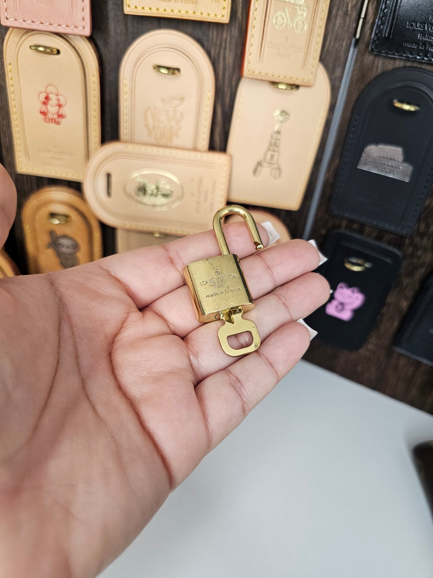 Louis Vuitton Lock and Key Set Gold Brass #314