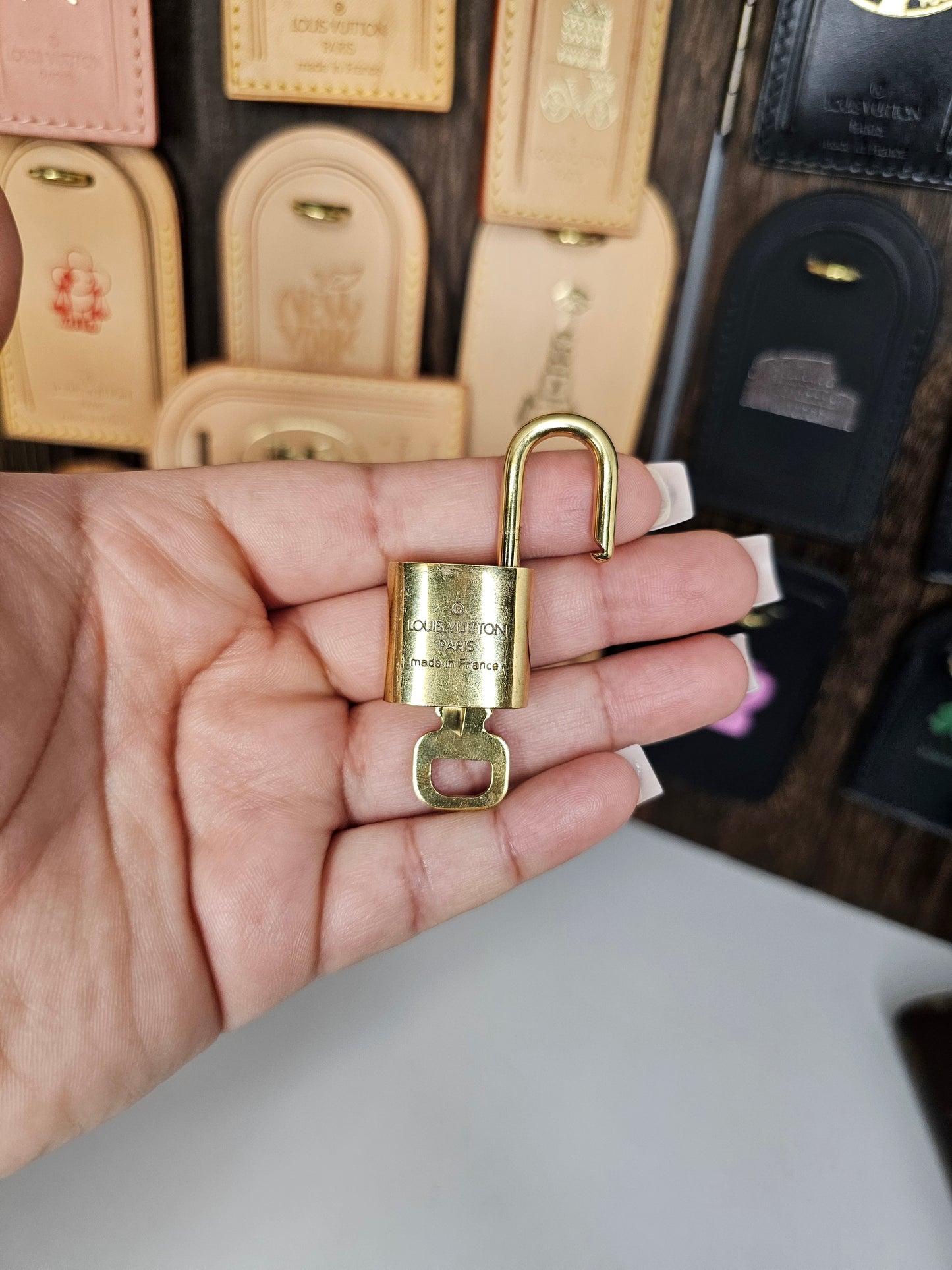 Louis Vuitton Lock and Key Set Gold Brass #314