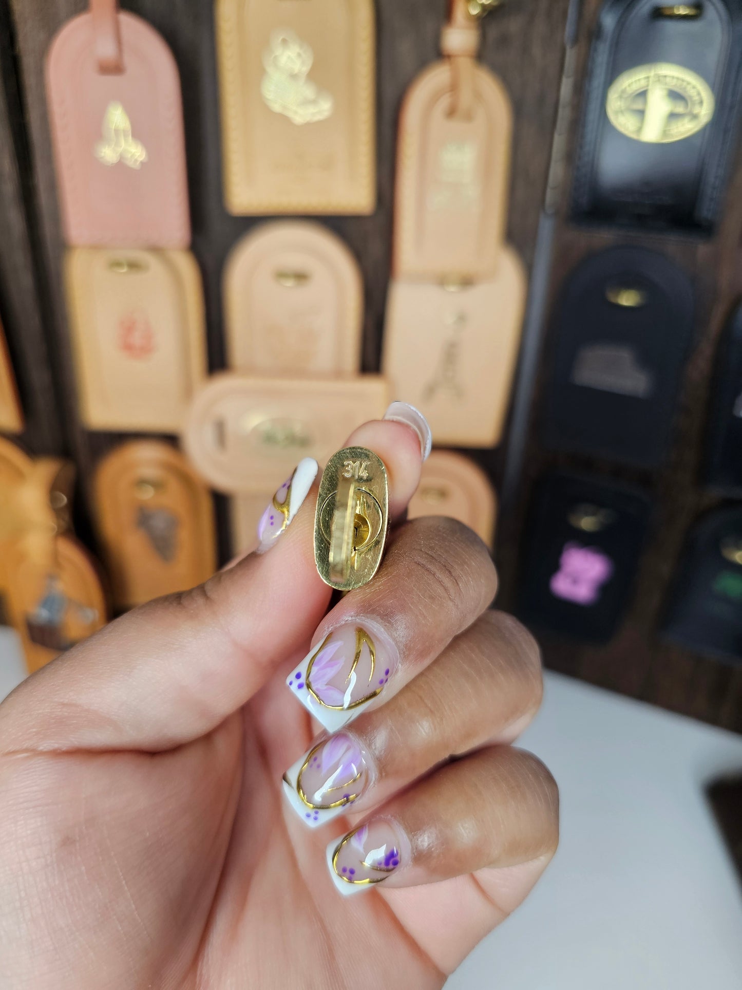 Louis Vuitton Lock and Key Set Gold Brass #314