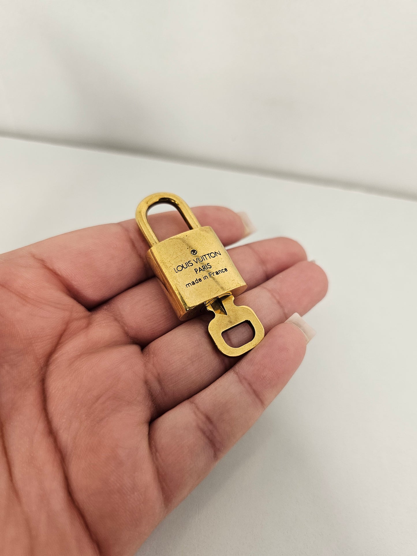 Louis Vuitton Lock and Key Set #316 Gold Colored Brass
