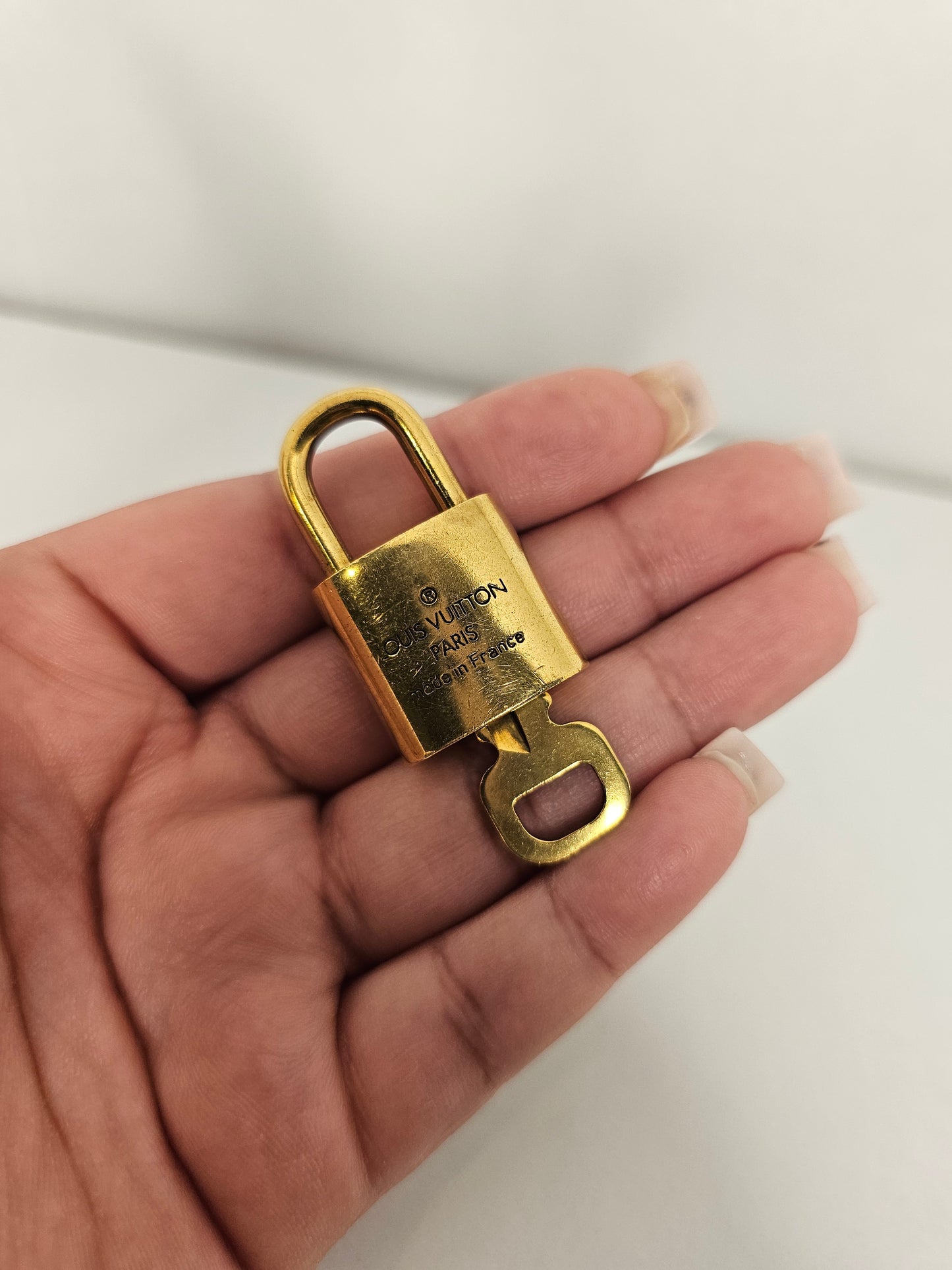 Louis Vuitton Lock and Key Set #316 Gold Colored Brass