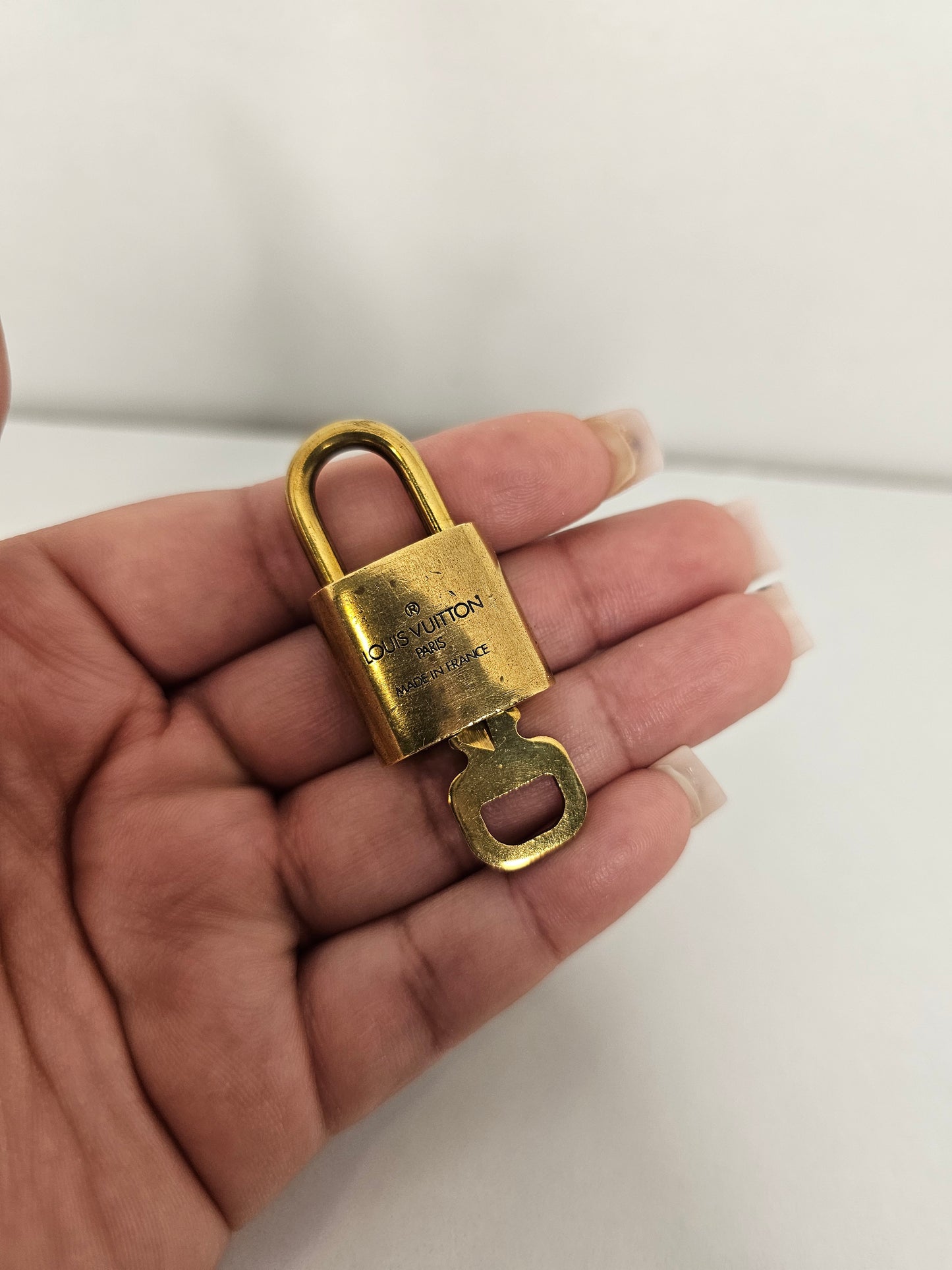 Louis Vuitton Lock and Key Set Gold Colored Brass #301
