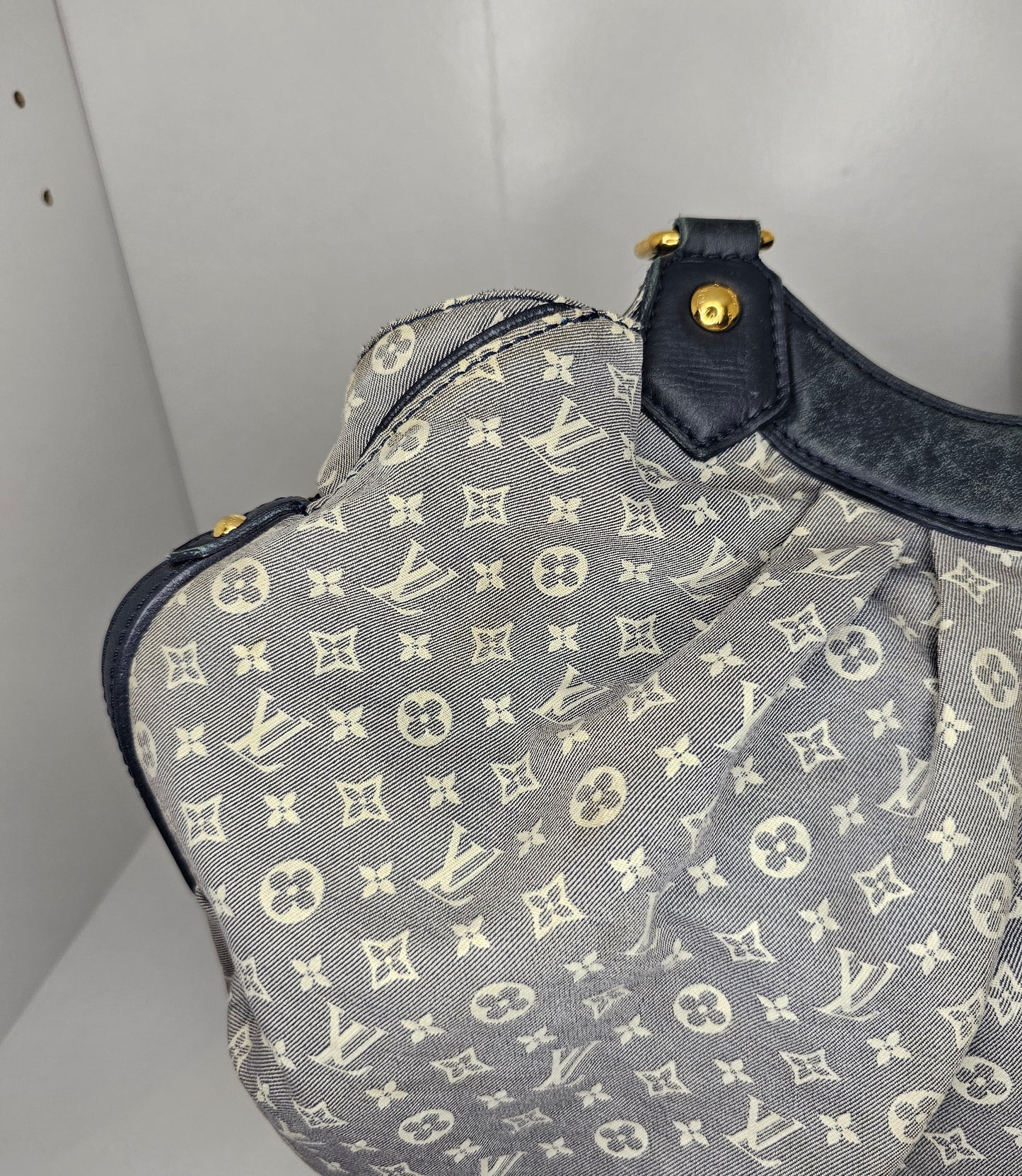 Louis Vuitton Monogram Mini Lin Blue Fantaisie Shoulder Bag TR0141
