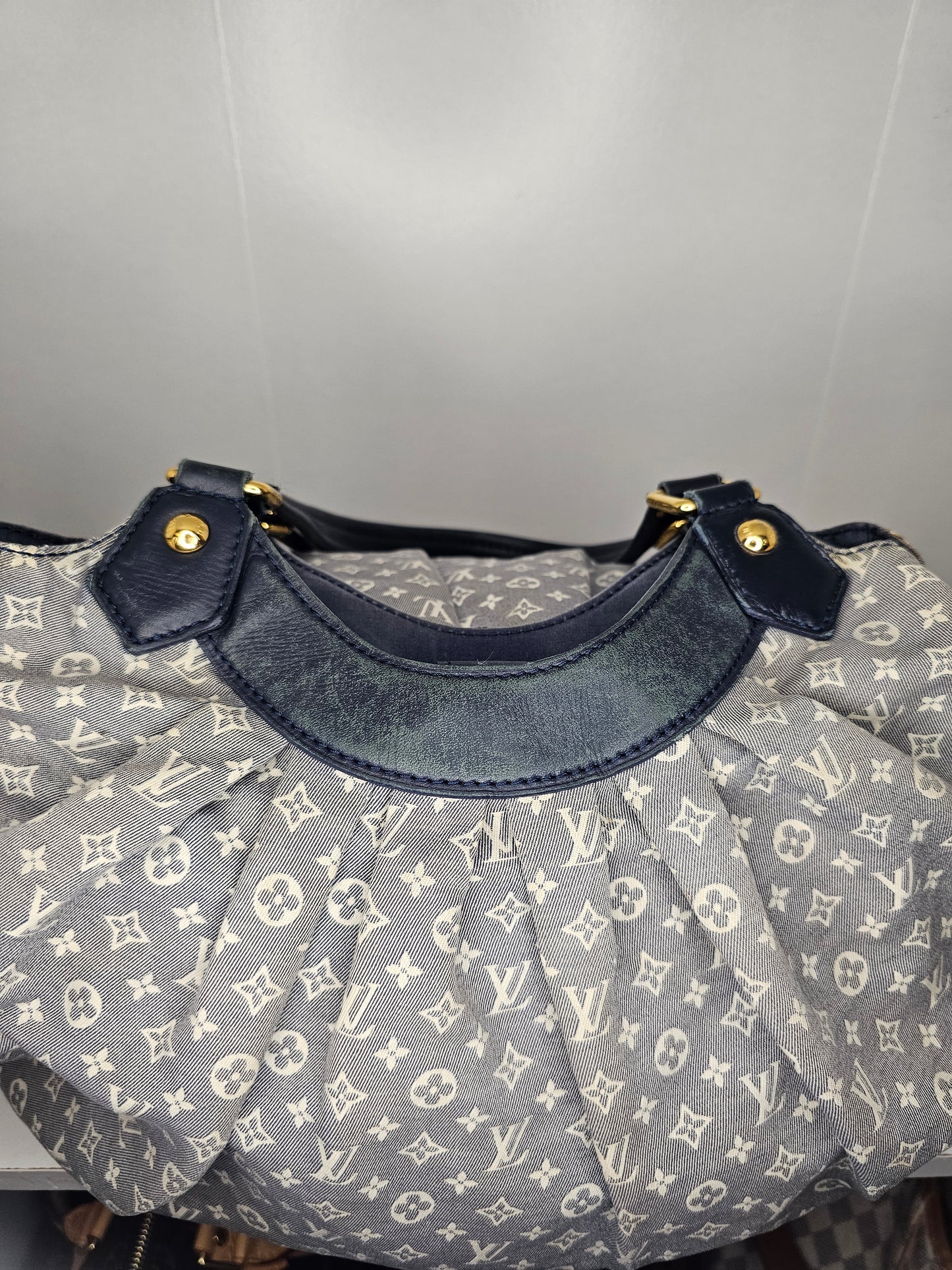 Louis Vuitton Monogram Mini Lin Blue Fantaisie Shoulder Bag TR0141