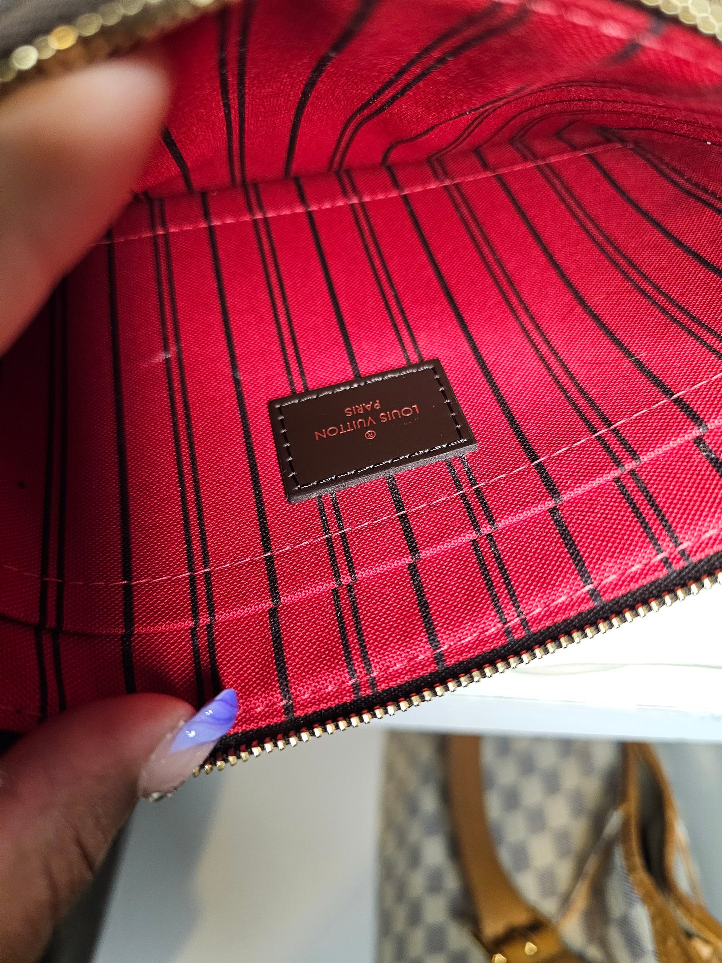 Louis Vuitton Damier Ebene Neverfull MM & Pochette SD0156