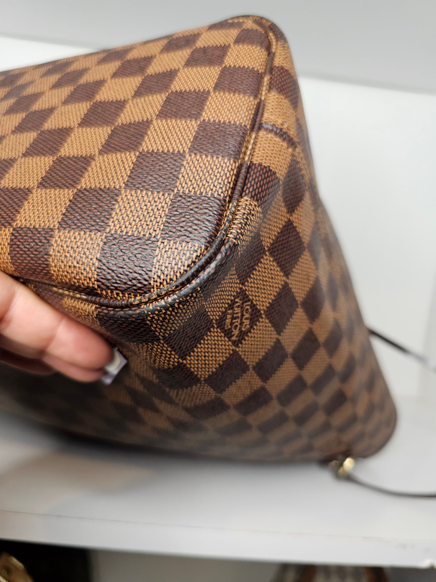 Louis Vuitton Damier Ebene Neverfull MM & Pochette SD0156
