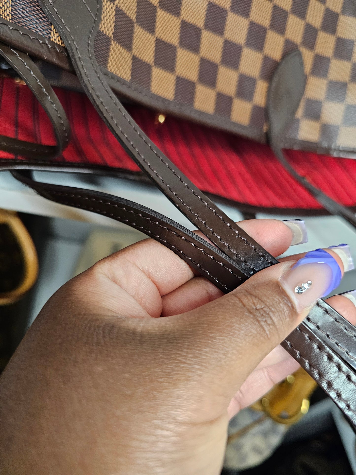 Louis Vuitton Damier Ebene Neverfull MM & Pochette SD0156
