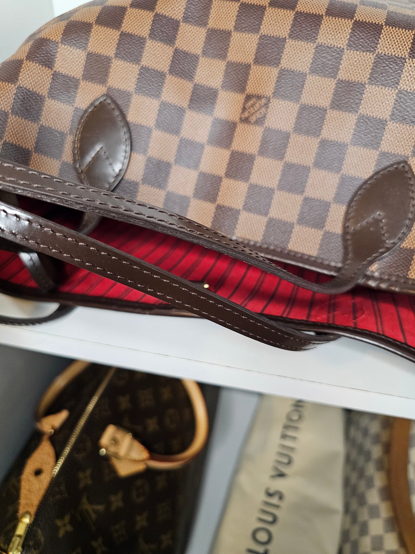 Louis Vuitton Damier Ebene Neverfull MM & Pochette SD0156