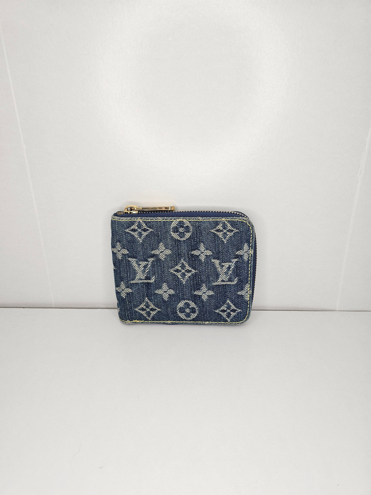 Louis Vuitton Blue Denim Compact Wallet TH0097