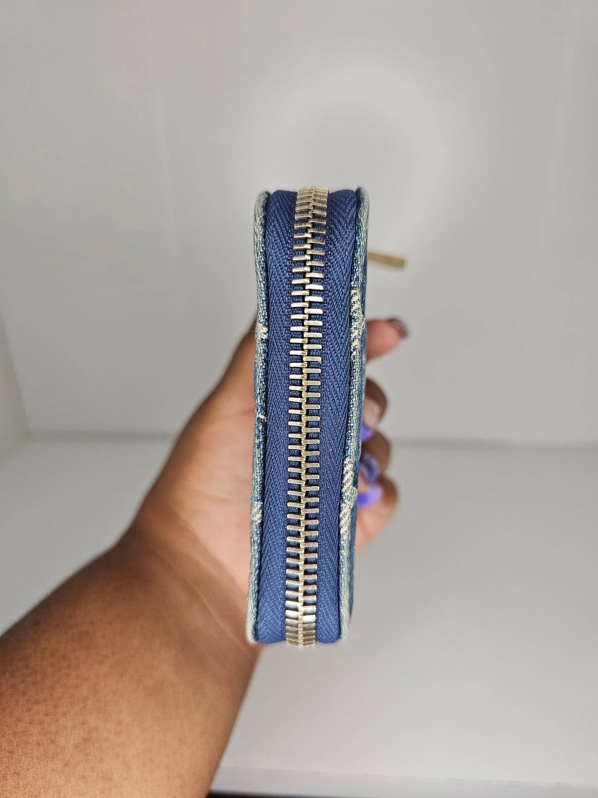 Louis Vuitton Blue Denim Compact Wallet TH0097