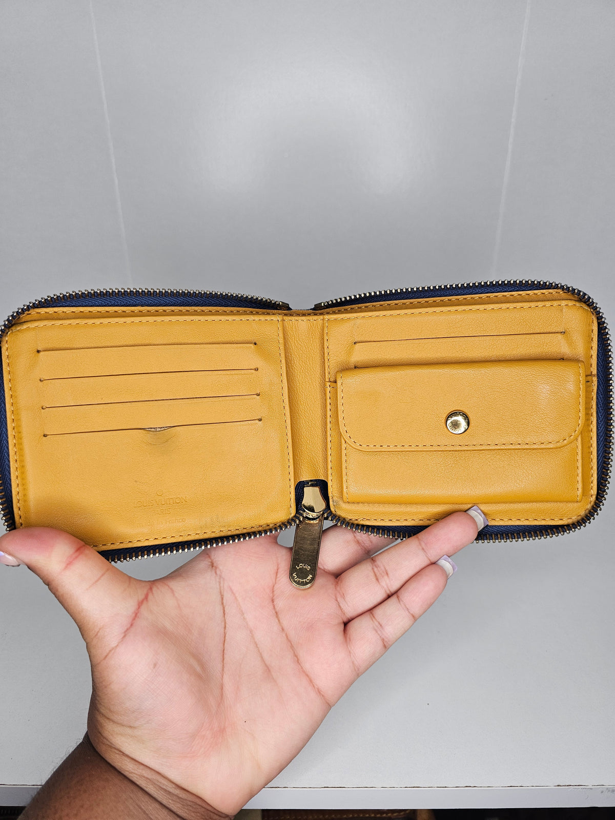 Louis Vuitton Blue Denim Compact Wallet TH0097