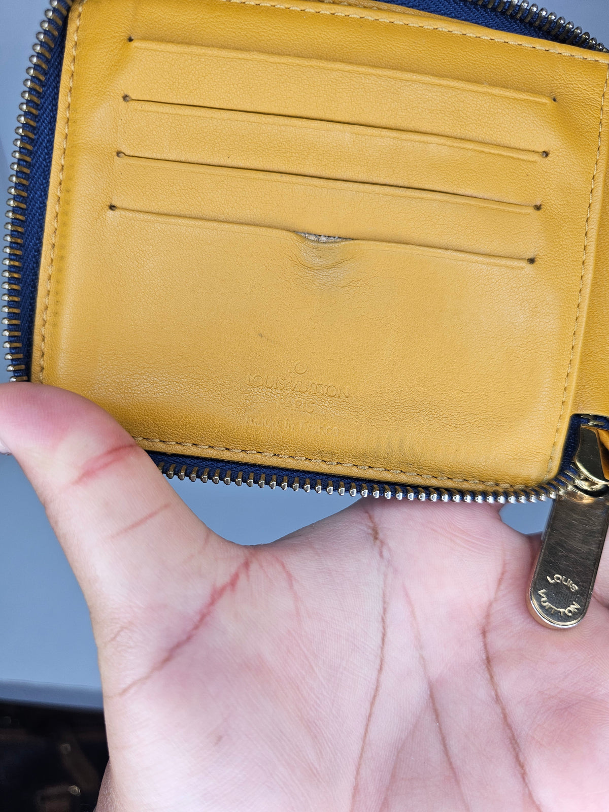 Louis Vuitton Blue Denim Compact Wallet TH0097